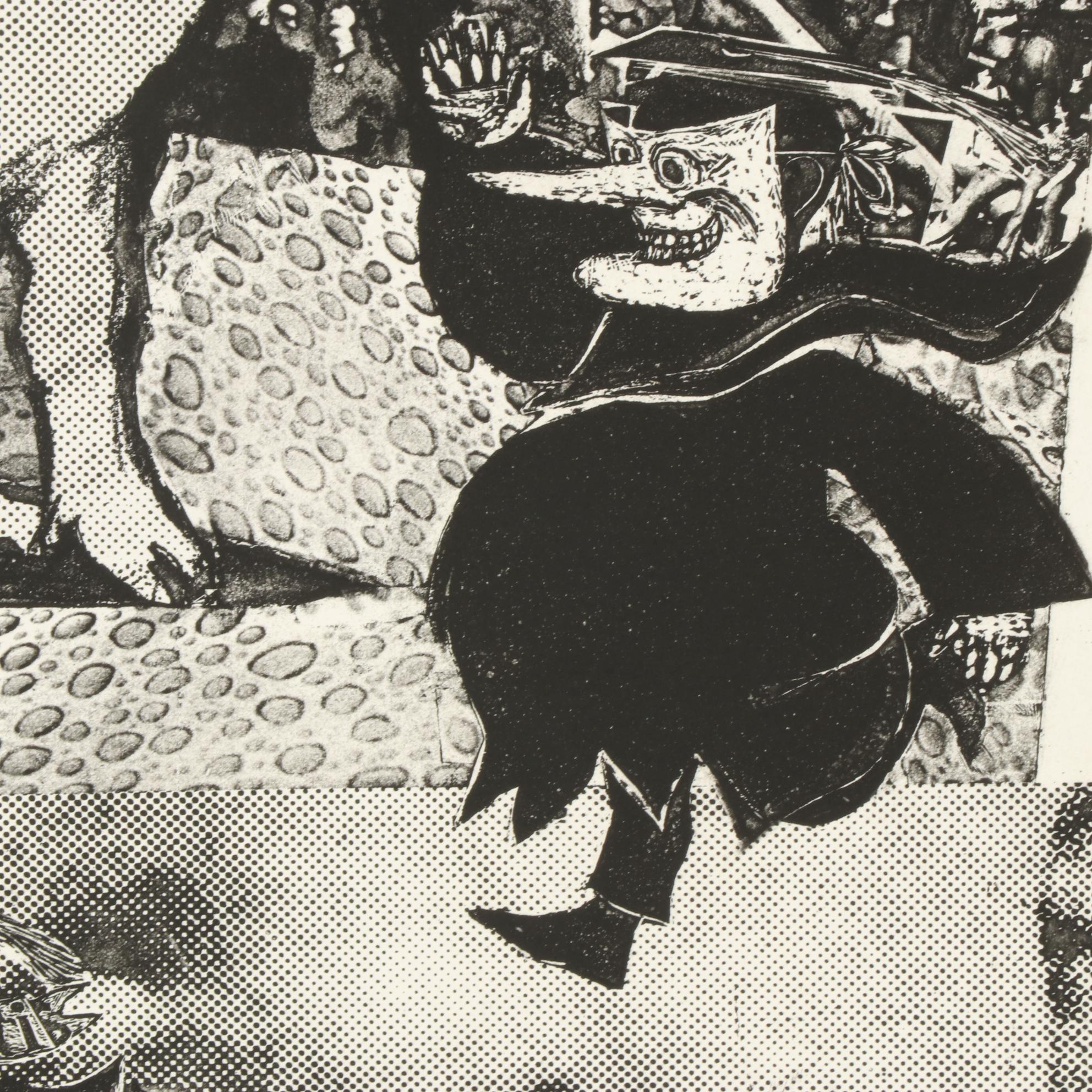 Sidney Chafetz Etching "Allegorical Academe," 1974