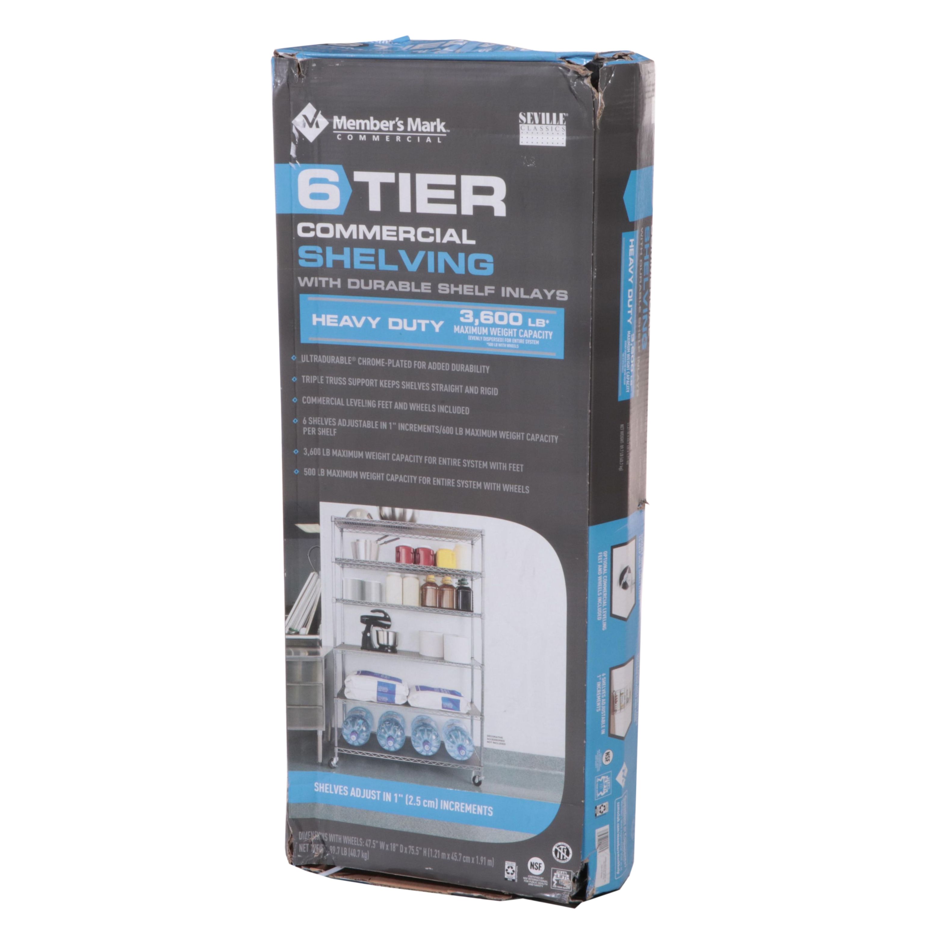 Member's Mark Six-Tier Steel Wire Commercial Shelving