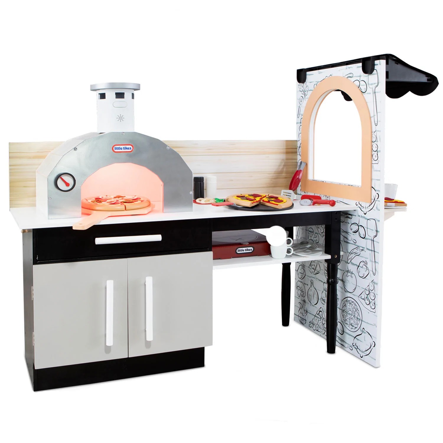 Little Tikes Pizza Restaurant Pretend Play Kitchen with Accessories