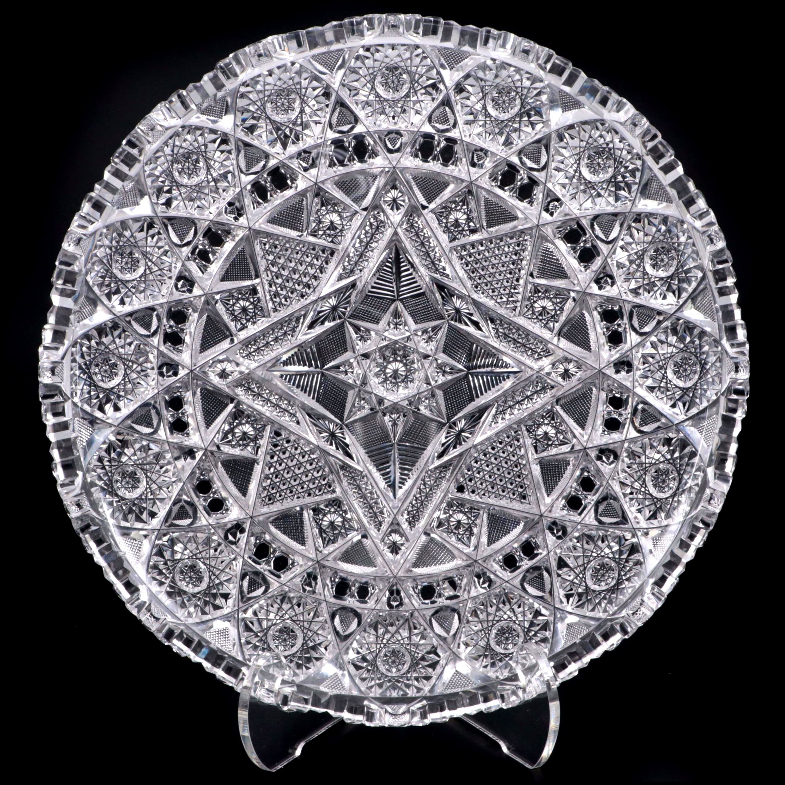 J. Hoare & Co. "Marquis" American Brilliant Cut Glass Tray, Early 20th Century