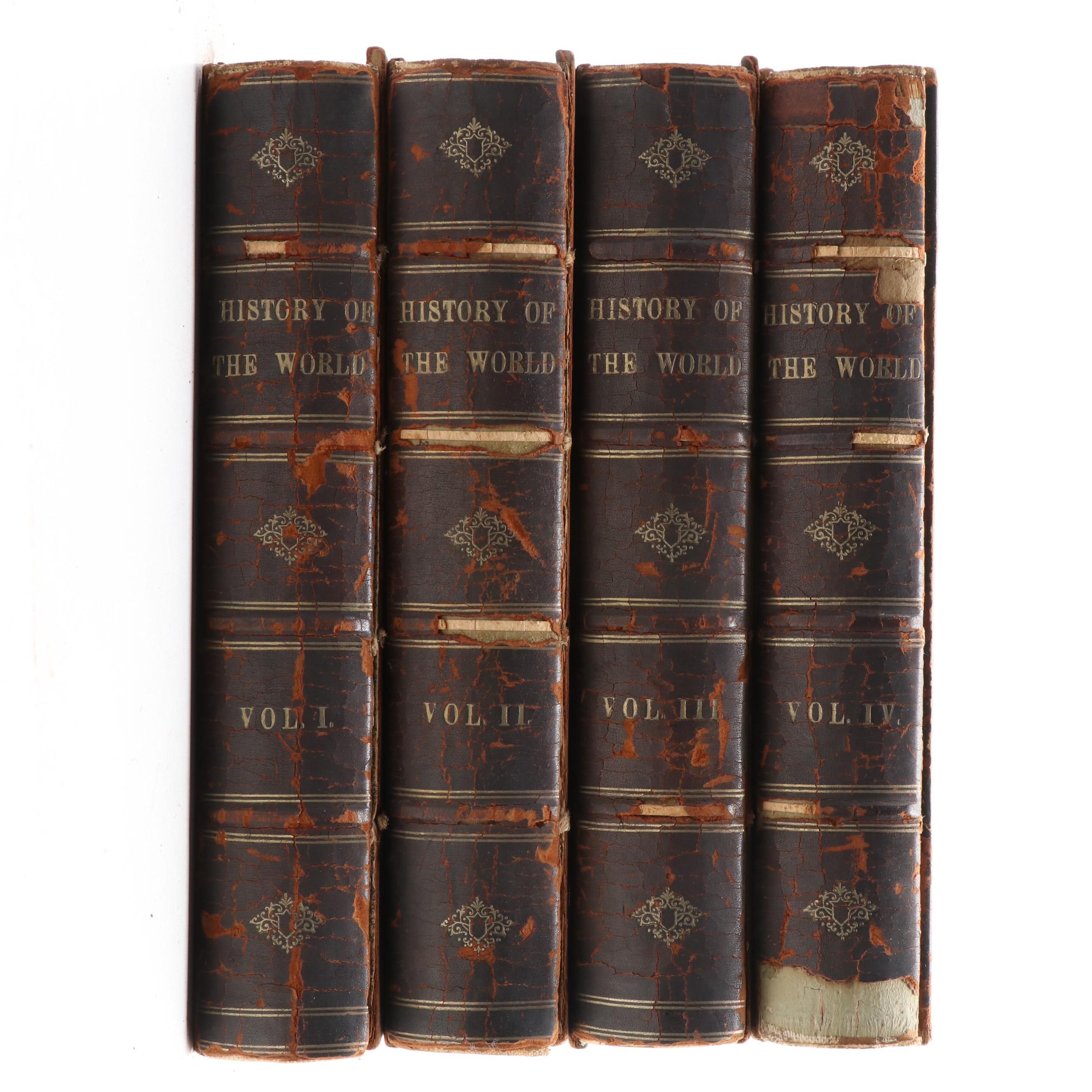 "History of the World" Four-Volume Set by Evert A. Duycknick, 1869