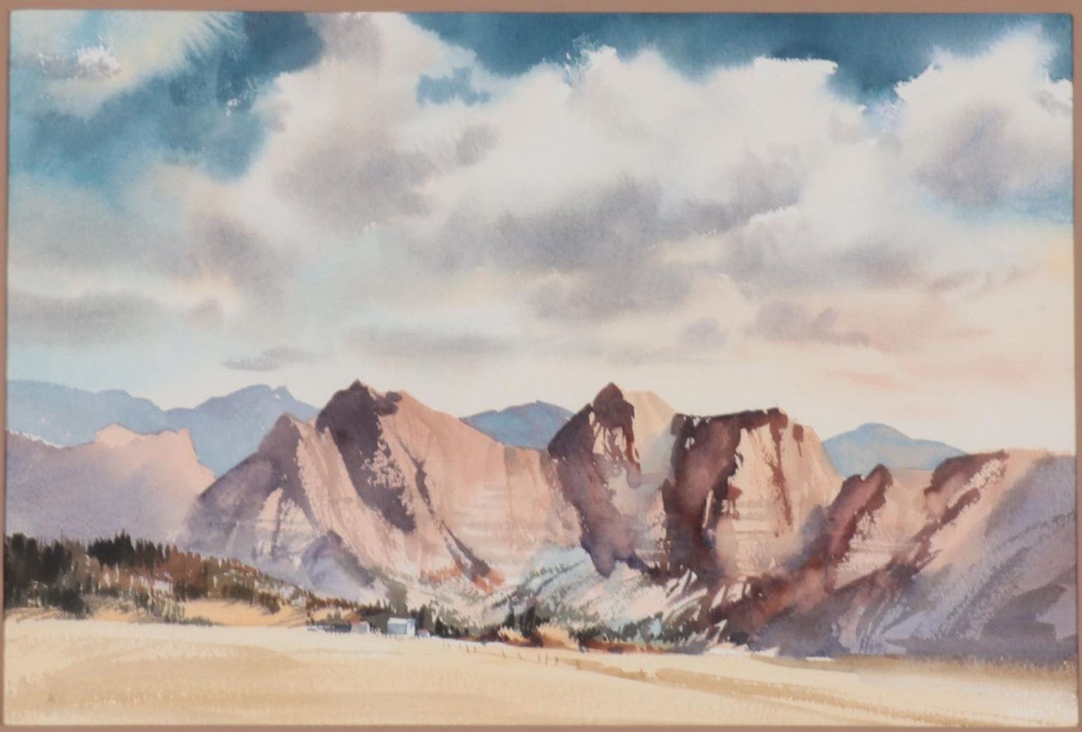 Western Landscape Watercolor Painting