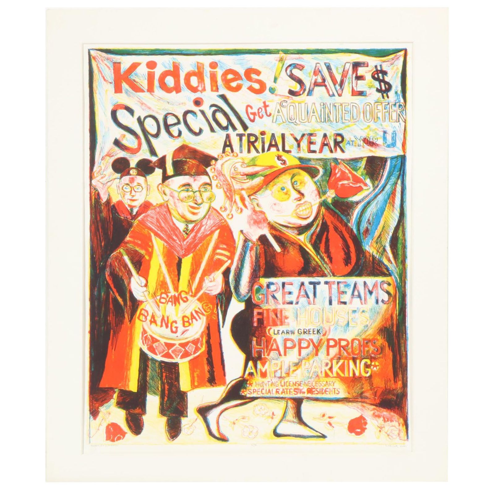 Sidney Chafetz Color Lithograph "Panem et Circenses," 2001