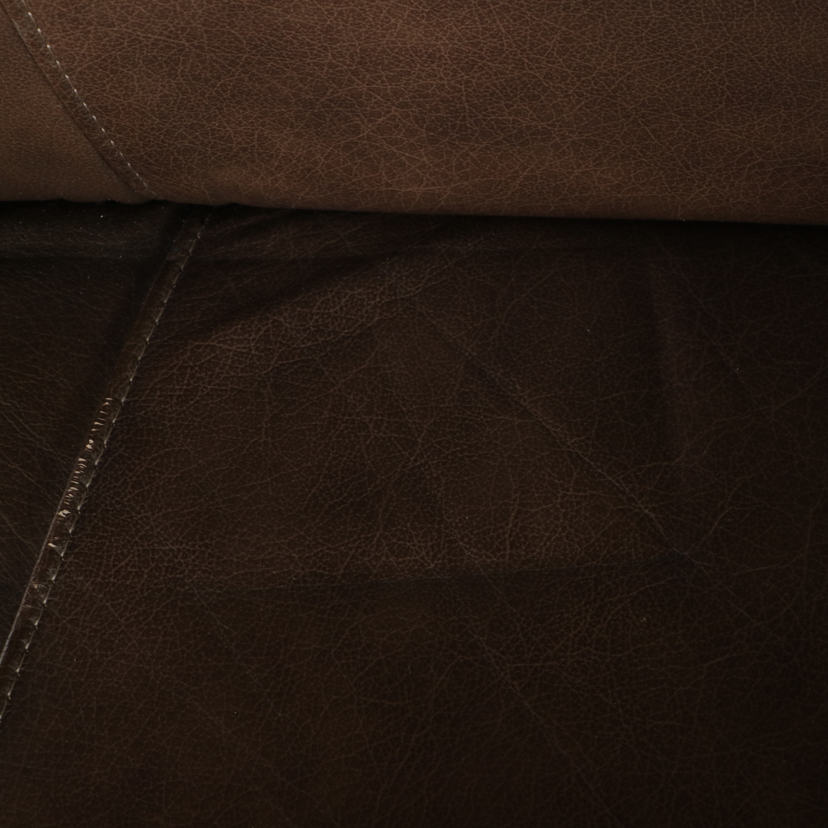 Bentwood and Bonded Leather Swivel-Tilt Adjustable-Height Desk Chair