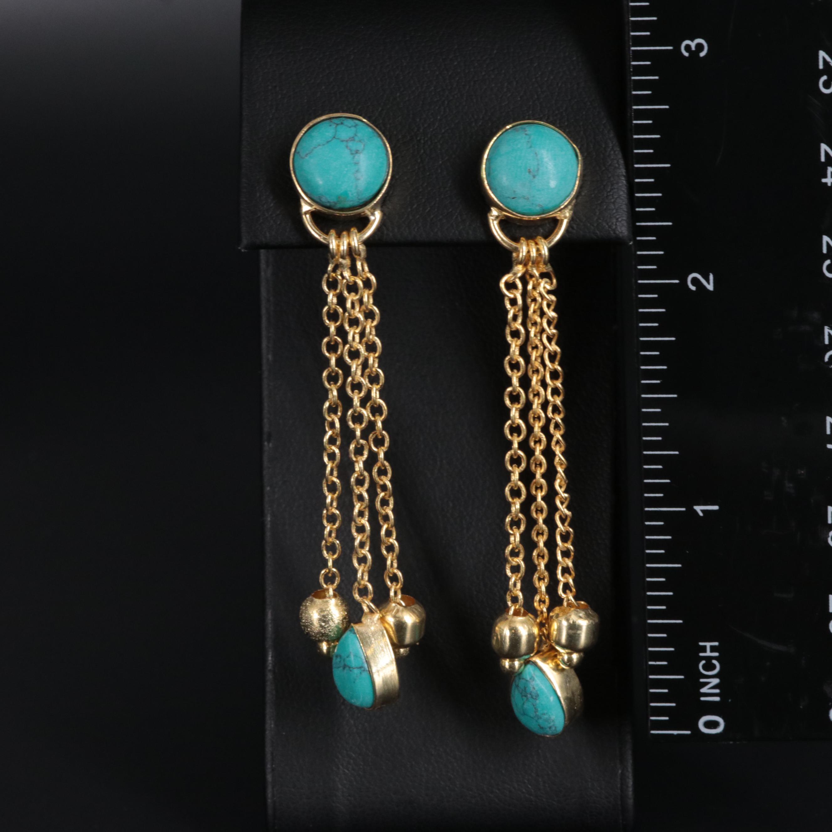 Turquoise Chandelier Earrings