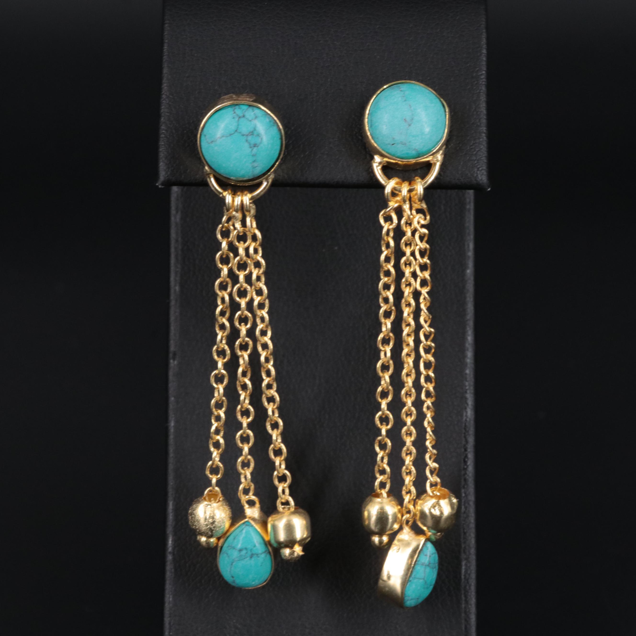 Turquoise Chandelier Earrings