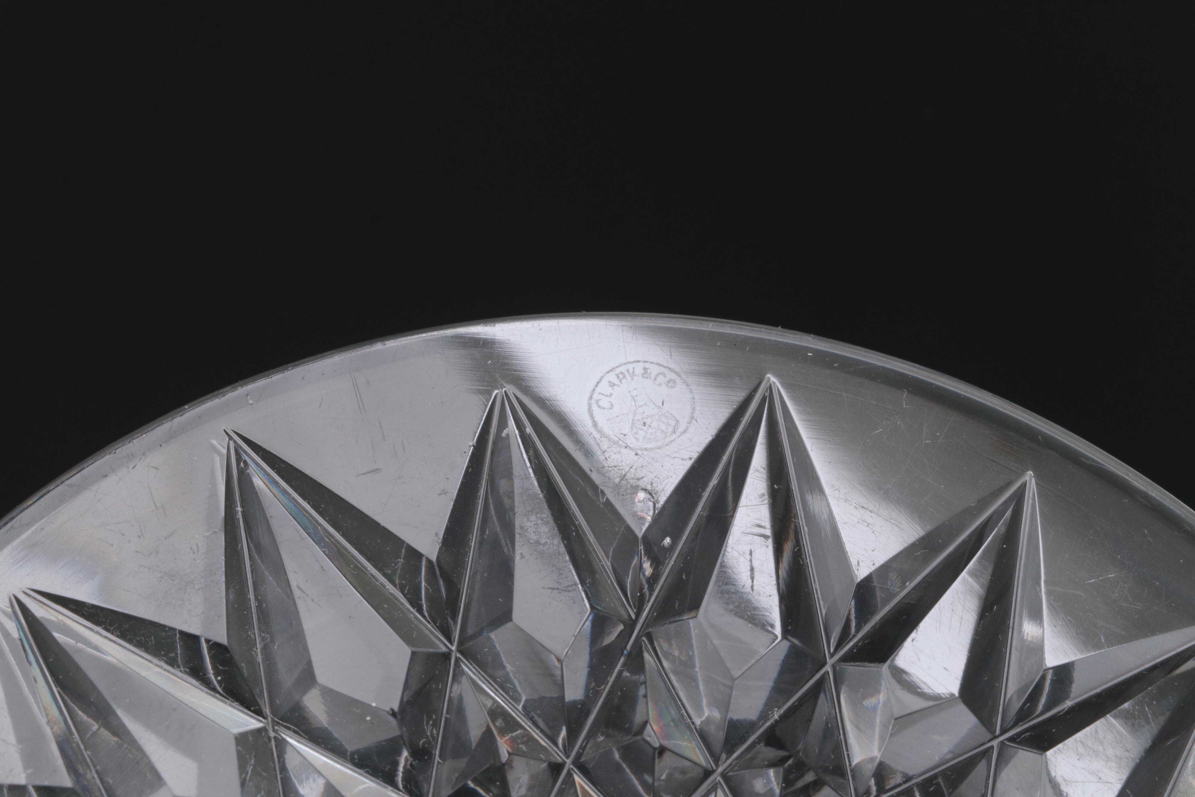 Libbey "Empress" with Clark "American Beauty" Brilliant Cut Glass Vases