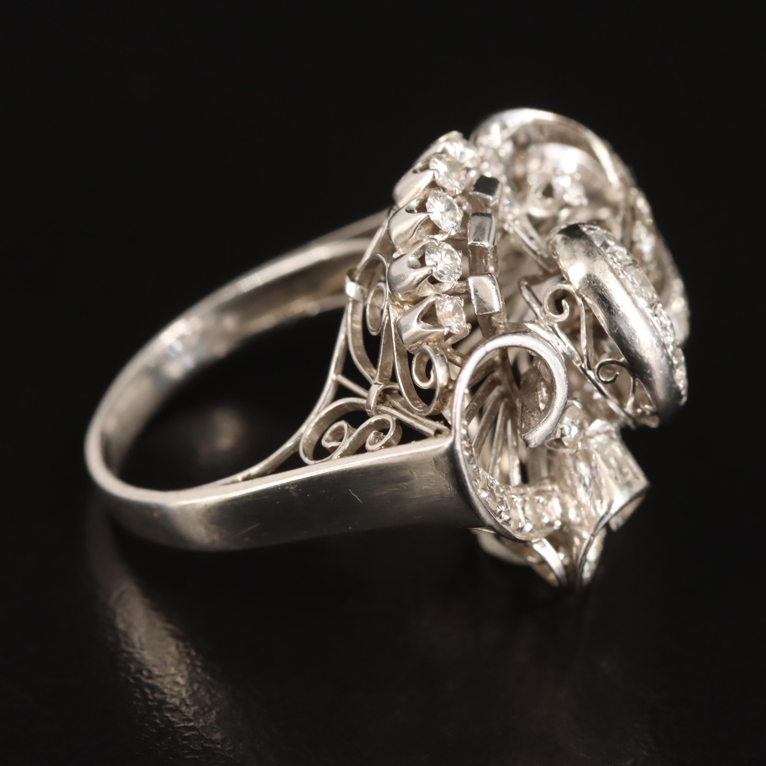 Retro Platinum 1.39 CTW Diamond Ring