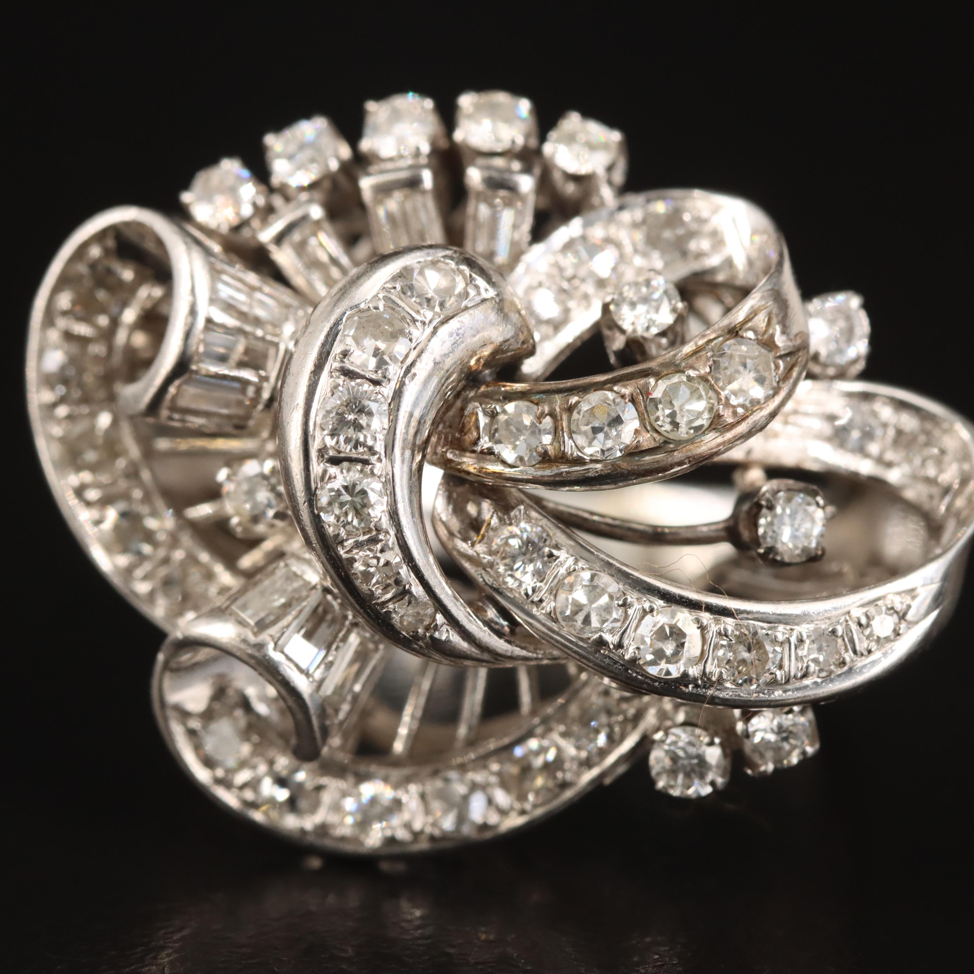 Retro Platinum 1.39 CTW Diamond Ring