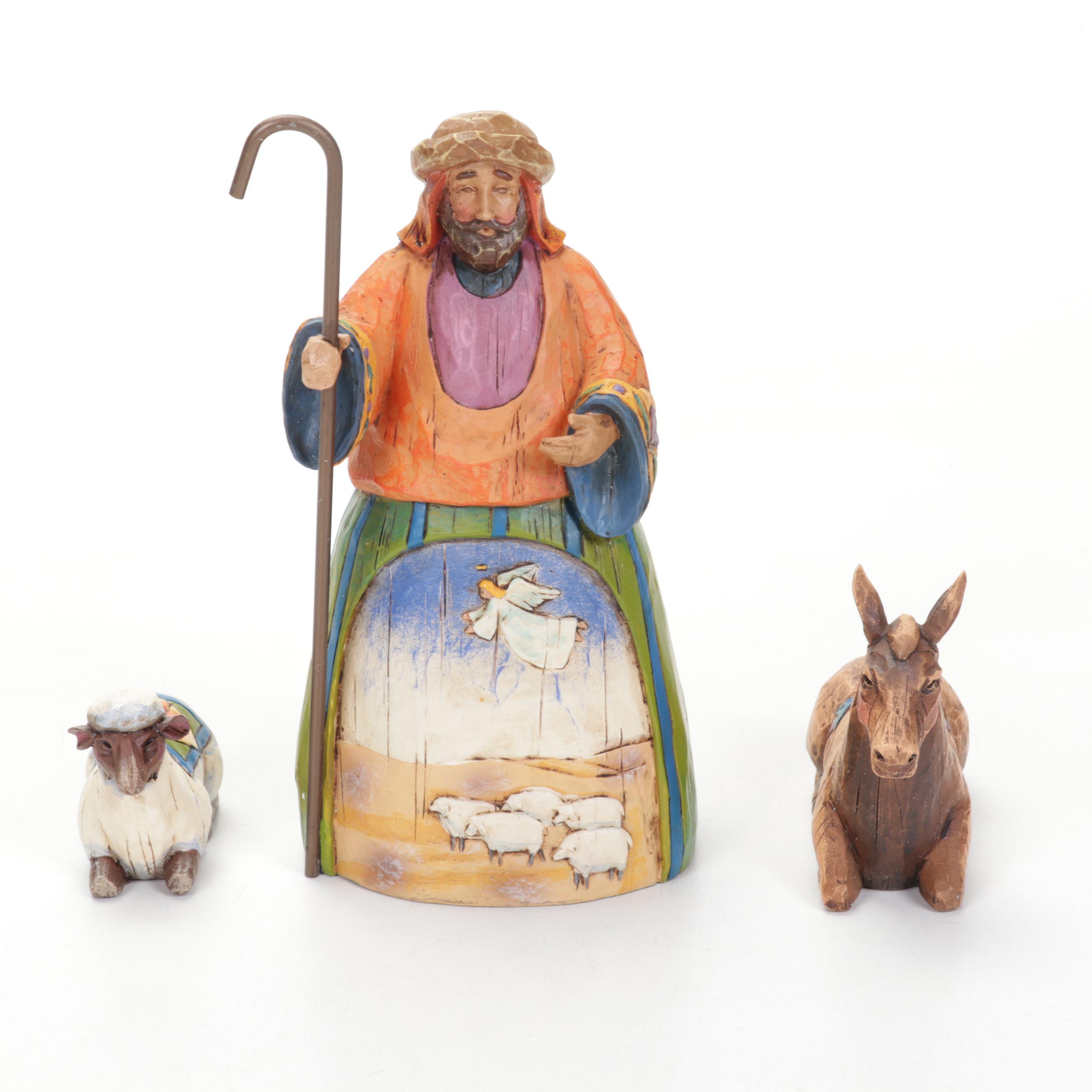 Jim Shore "Blessing Of The Harvest", "Let Earth Receive Her King" Figurines