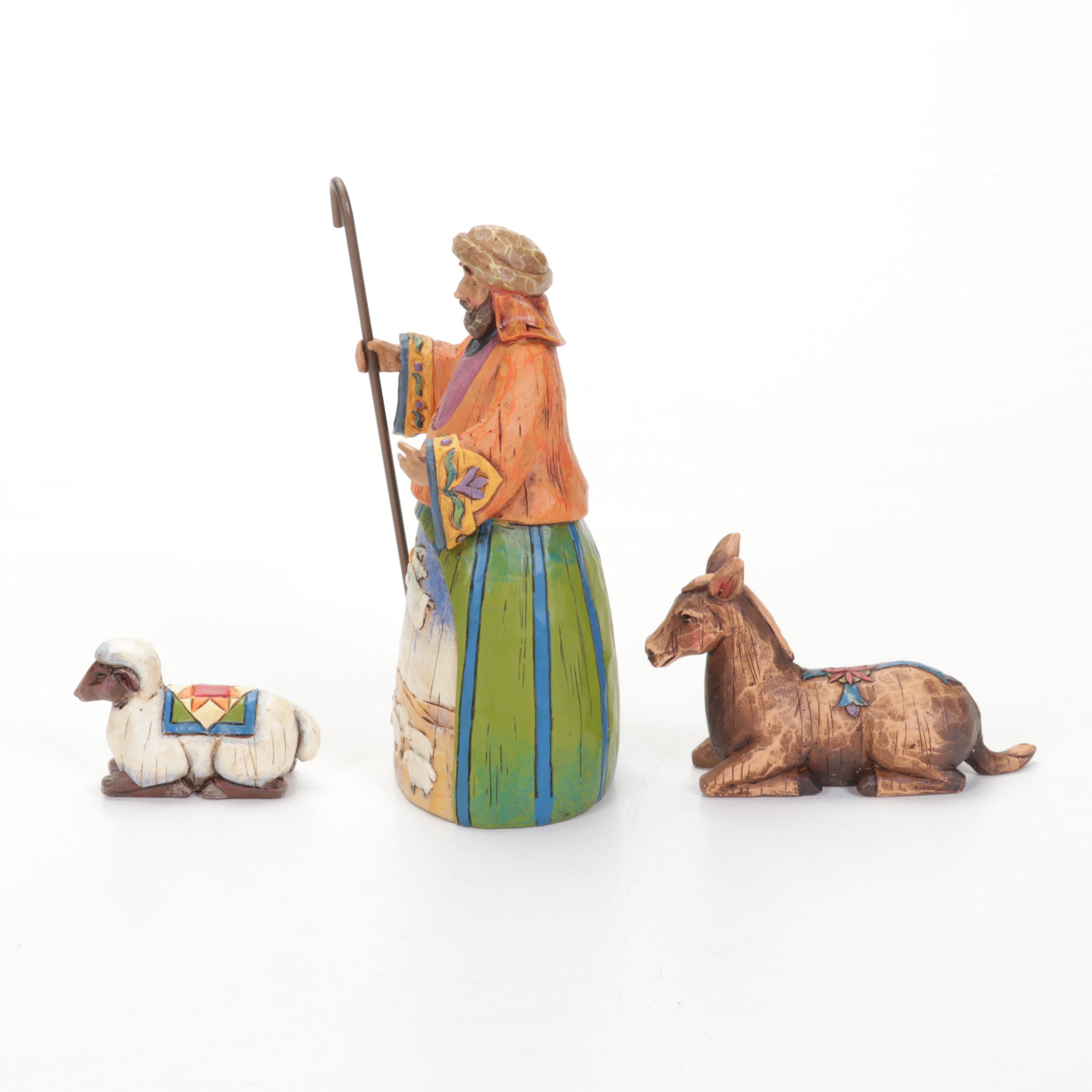 Jim Shore "Blessing Of The Harvest", "Let Earth Receive Her King" Figurines