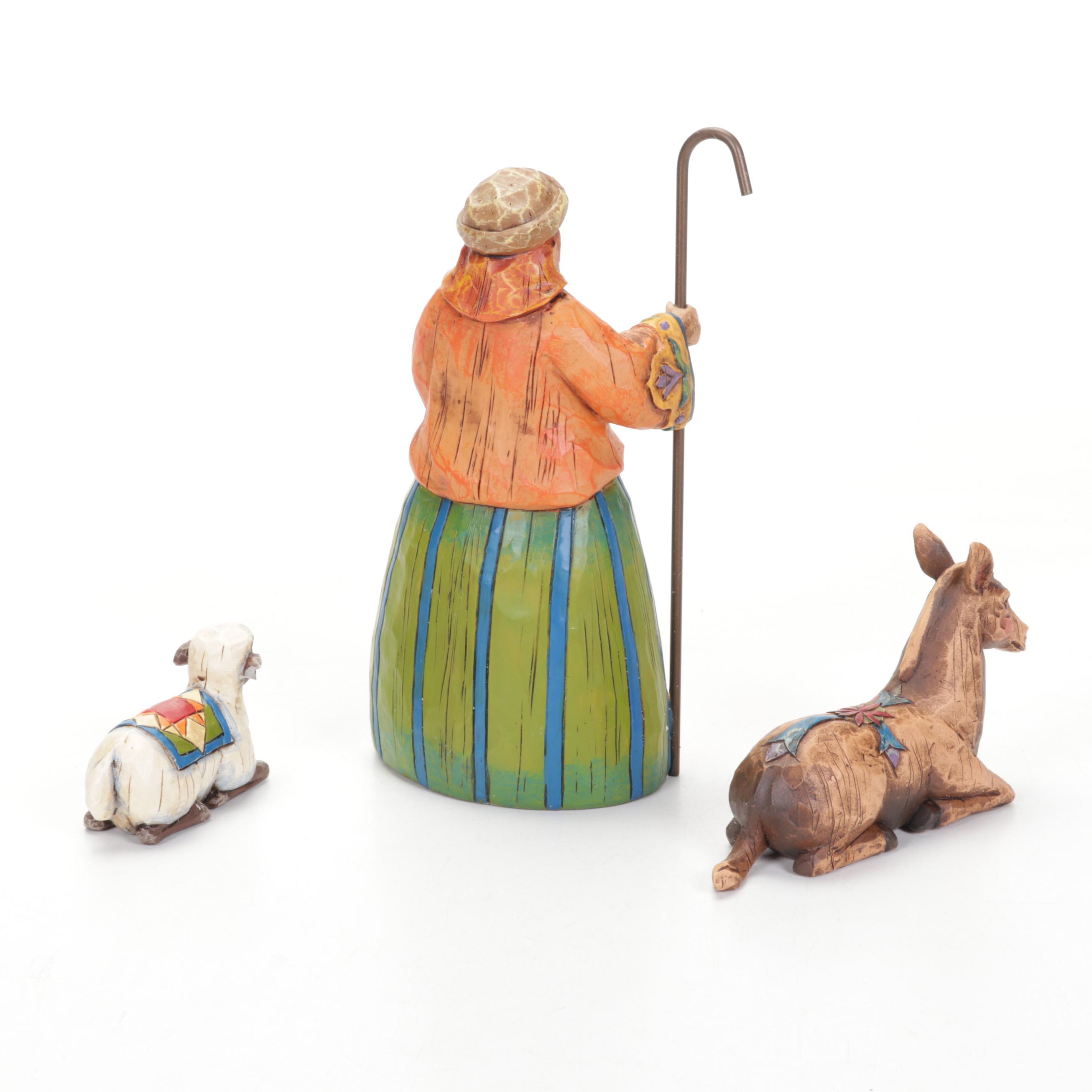 Jim Shore "Blessing Of The Harvest", "Let Earth Receive Her King" Figurines