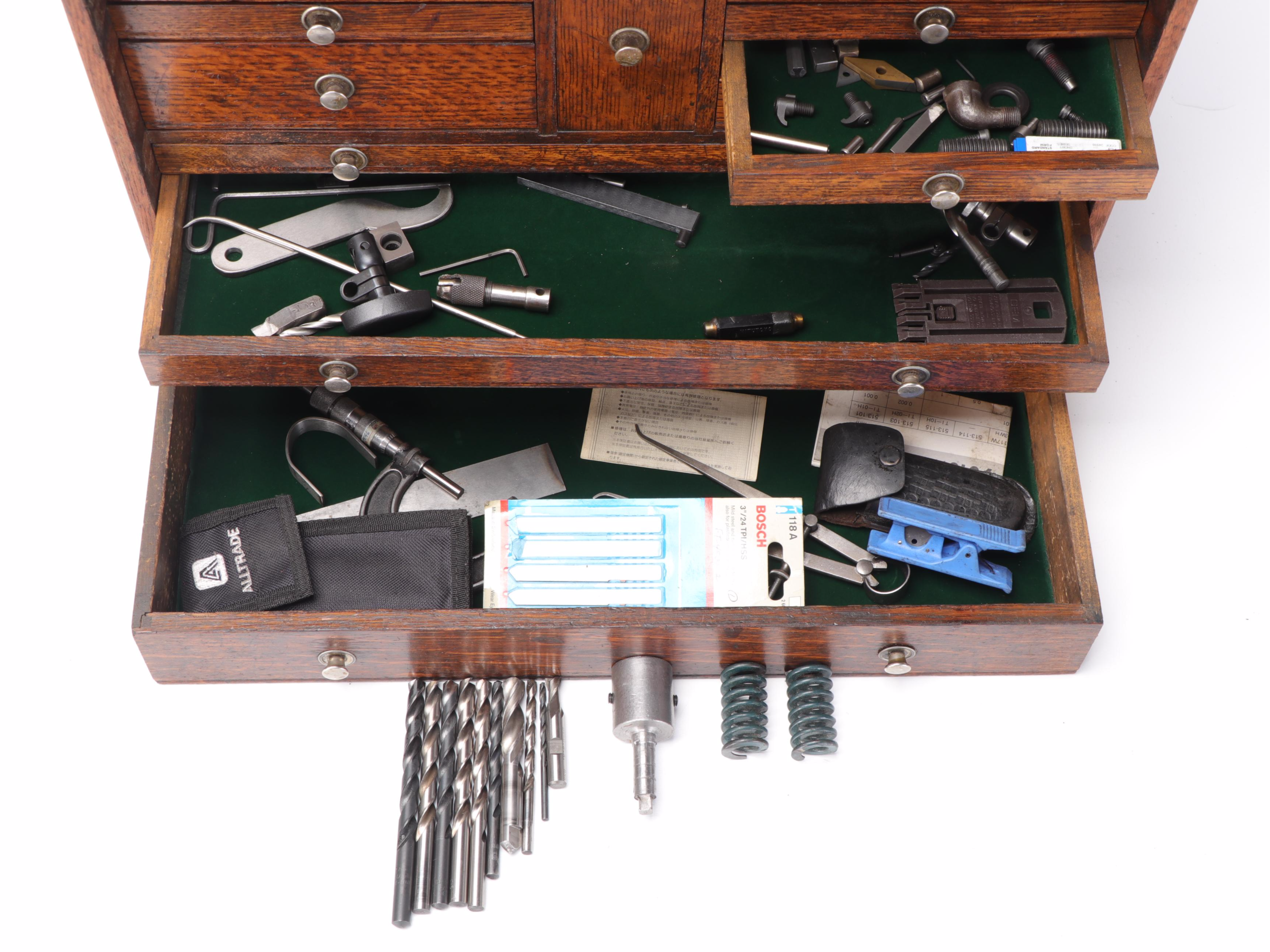 Gerstner & Sons Eleven-Drawer Oak Top Machinist's Chest, Early 20th Century