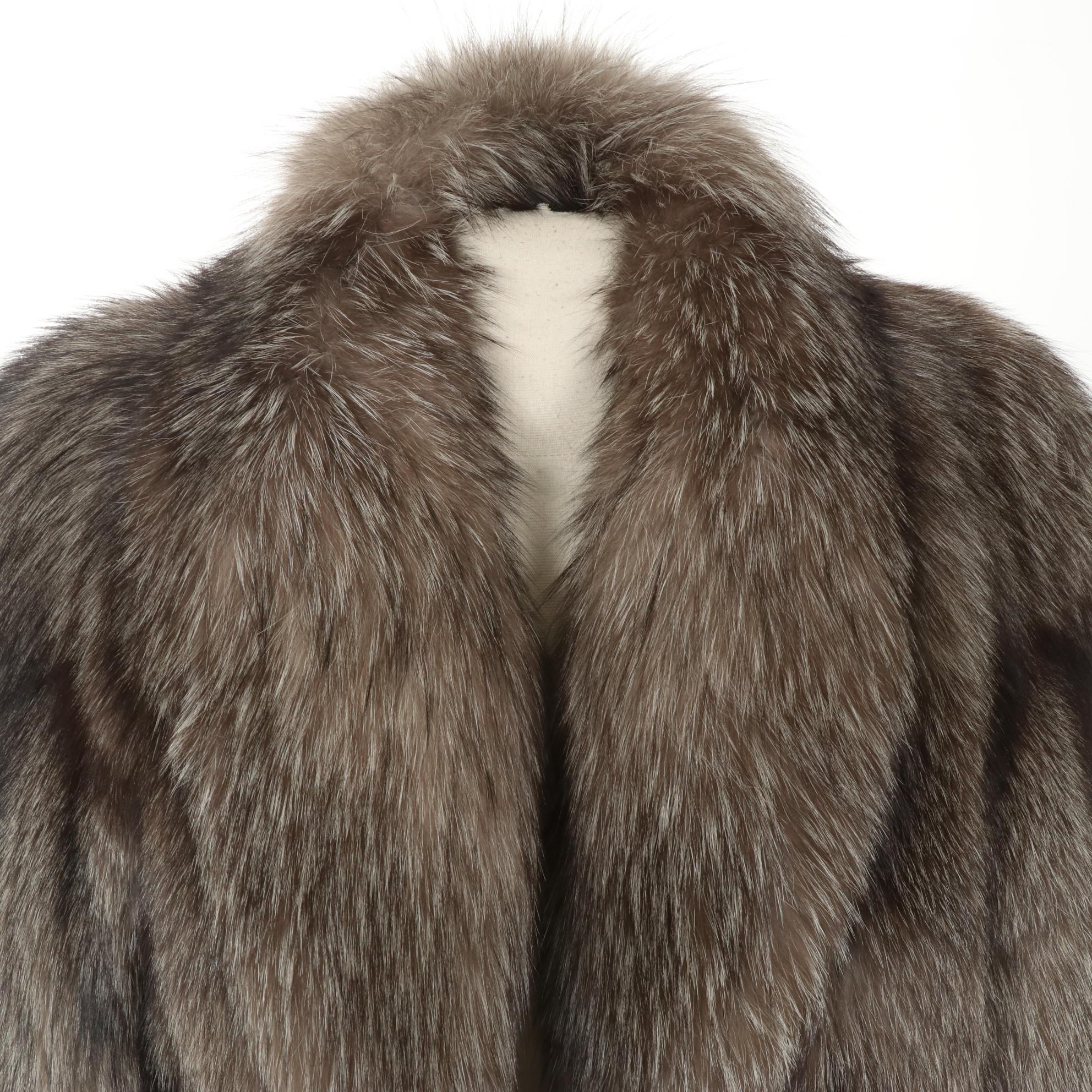 Platinum Fox Fur Jacket From Sabau Furs