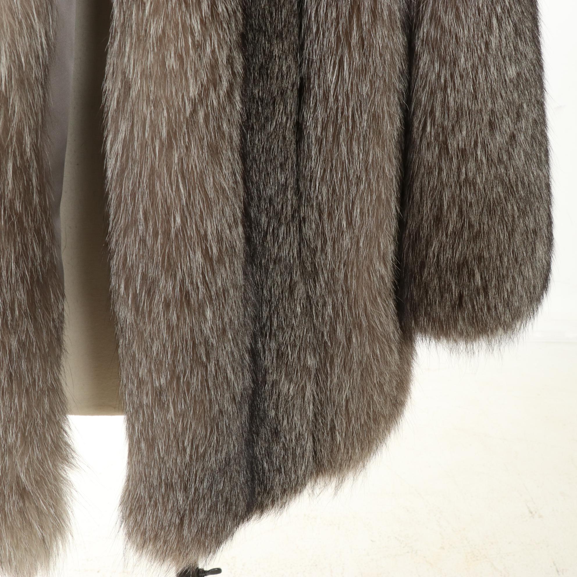 Platinum Fox Fur Jacket From Sabau Furs