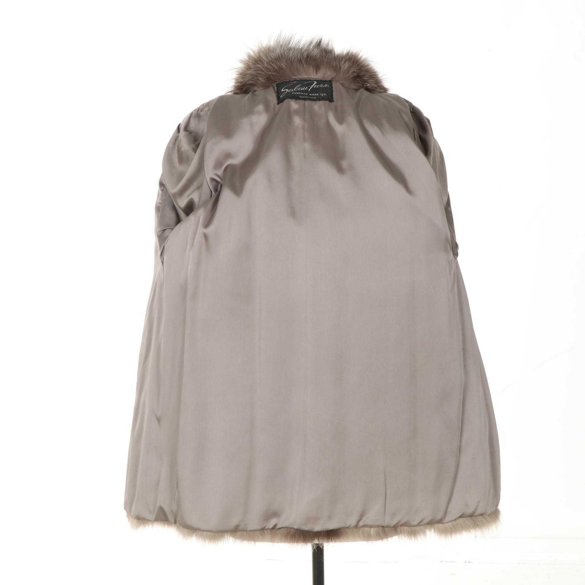 Platinum Fox Fur Jacket From Sabau Furs