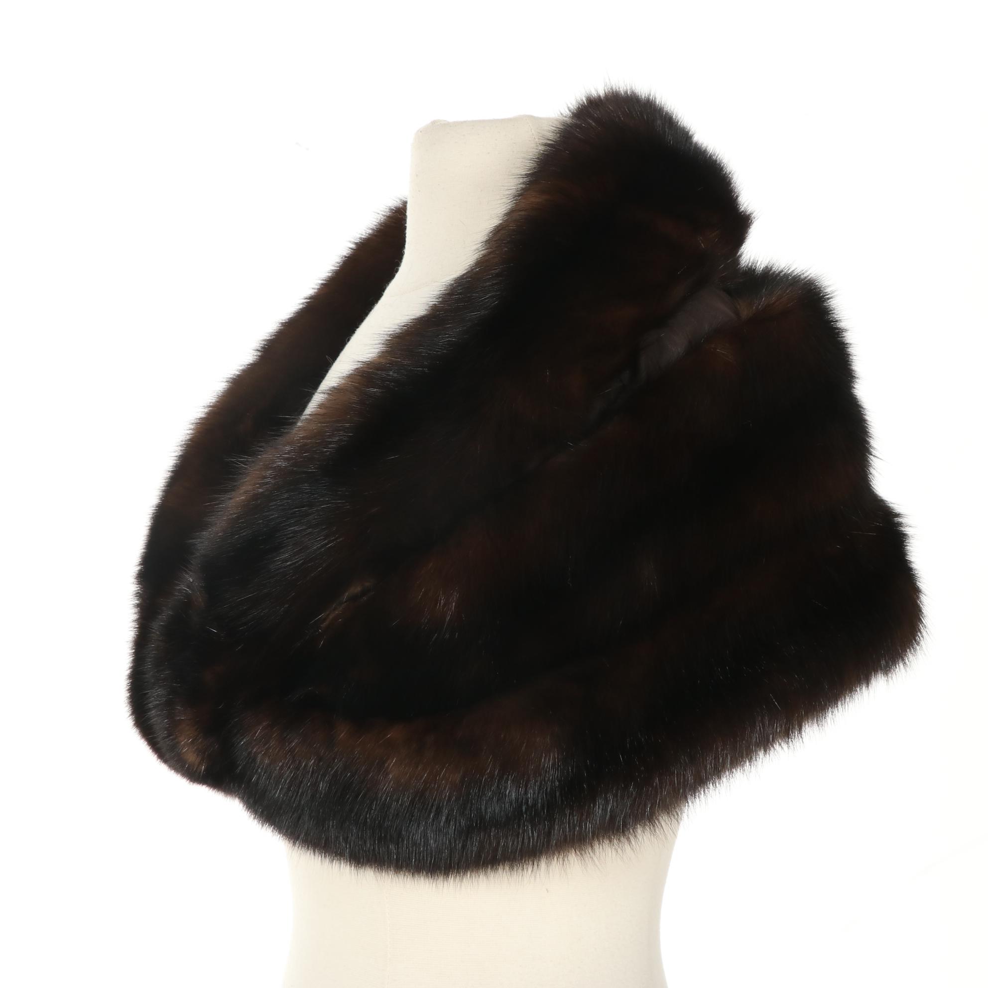 Russian Sable Fur Stole, Mid to Late 20th Century