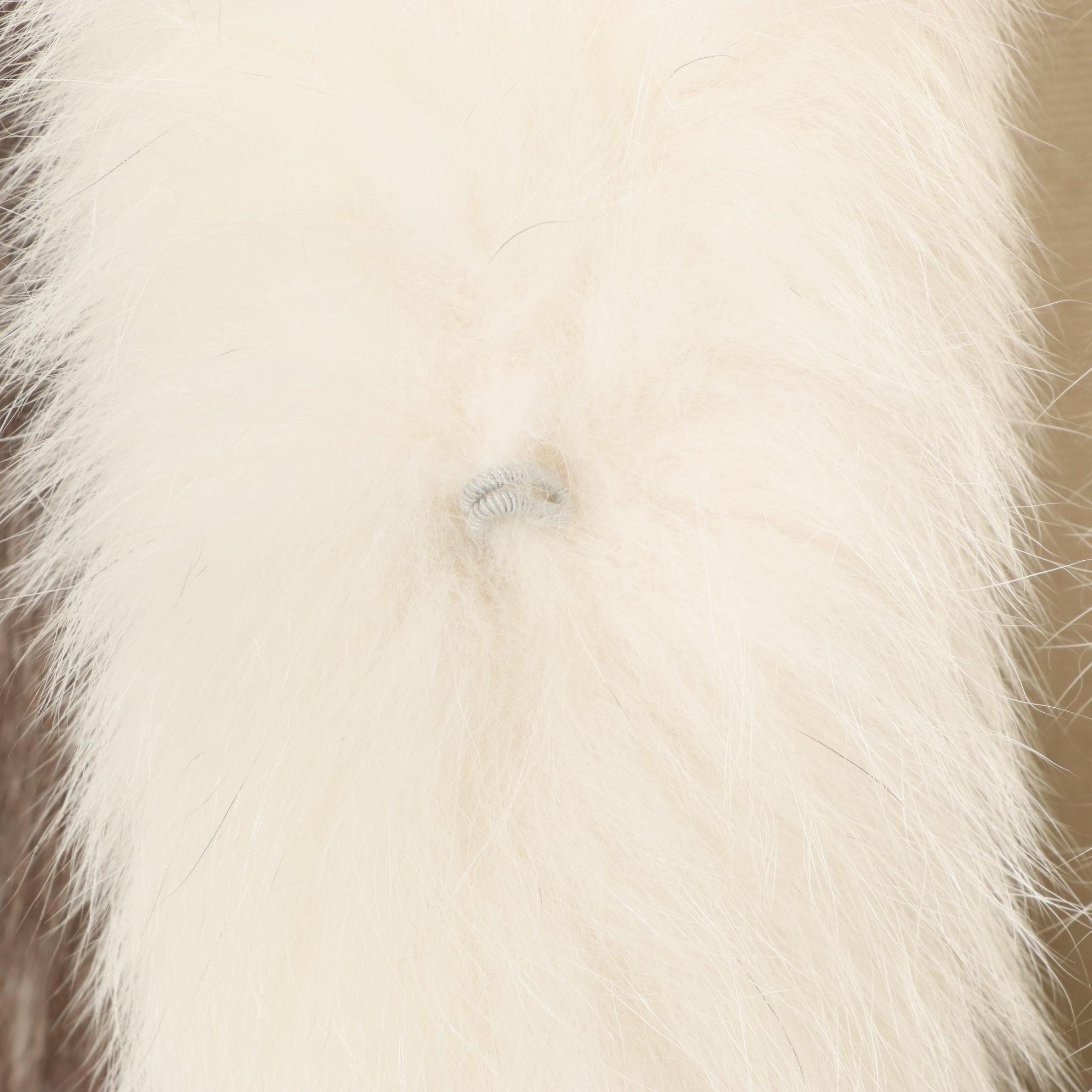 Platinum Fox Fur Jacket with Arctic Fox Trim from Leakas Furs