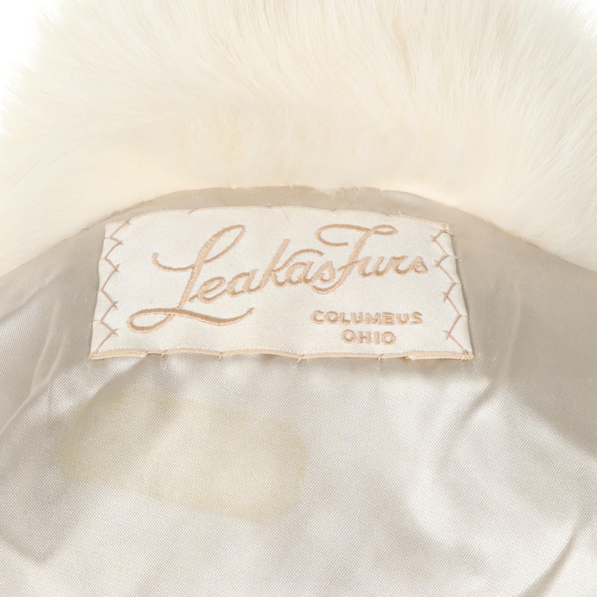 Platinum Fox Fur Jacket with Arctic Fox Trim from Leakas Furs