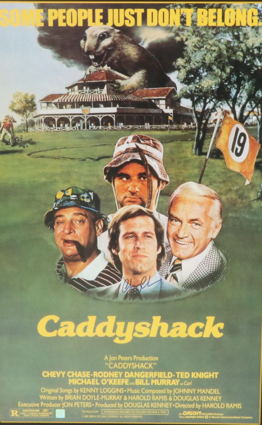 Chevy Chase Signed "Caddyshack" Movie Poster