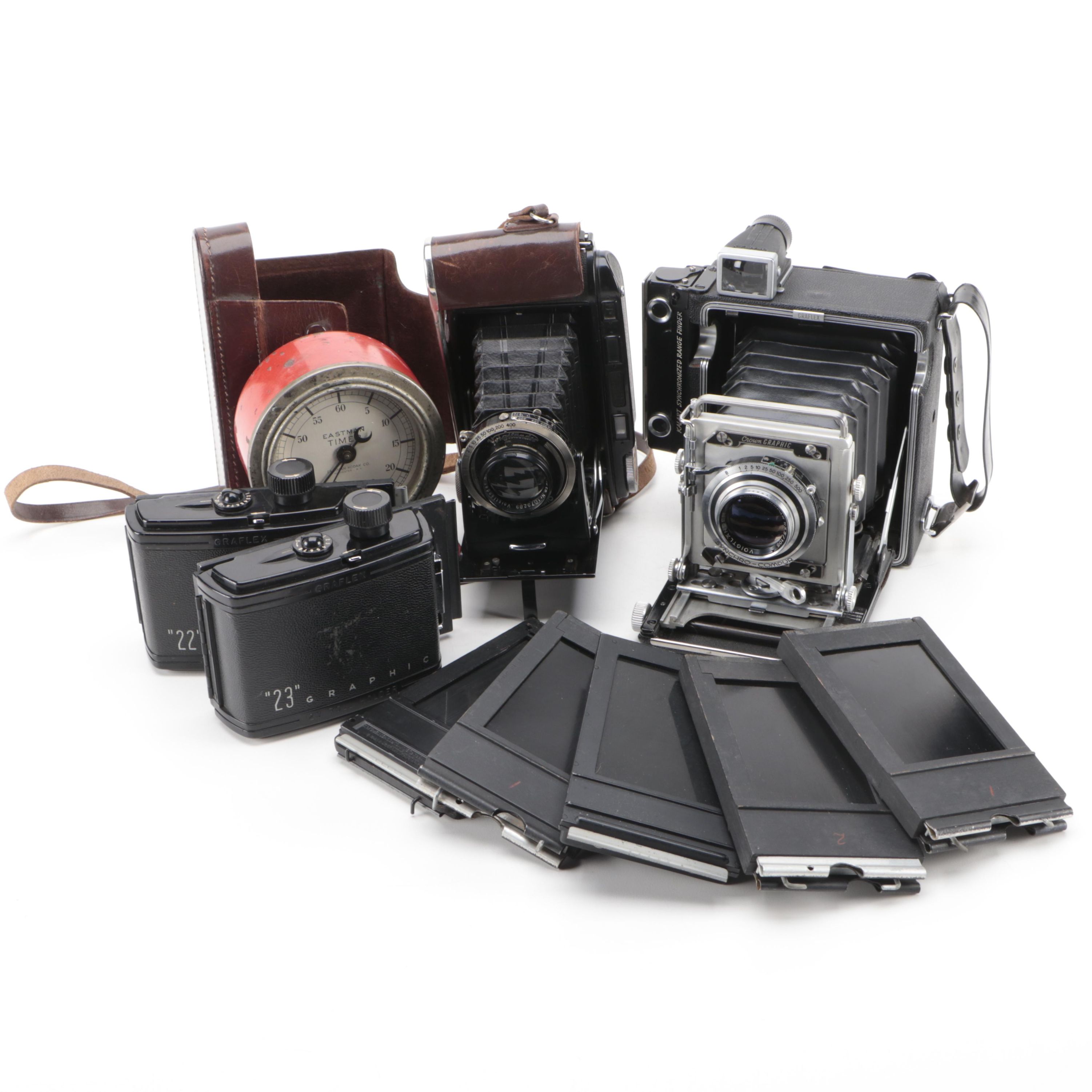 Graflex Crown Graphic and Voigtländer Bessa Camera