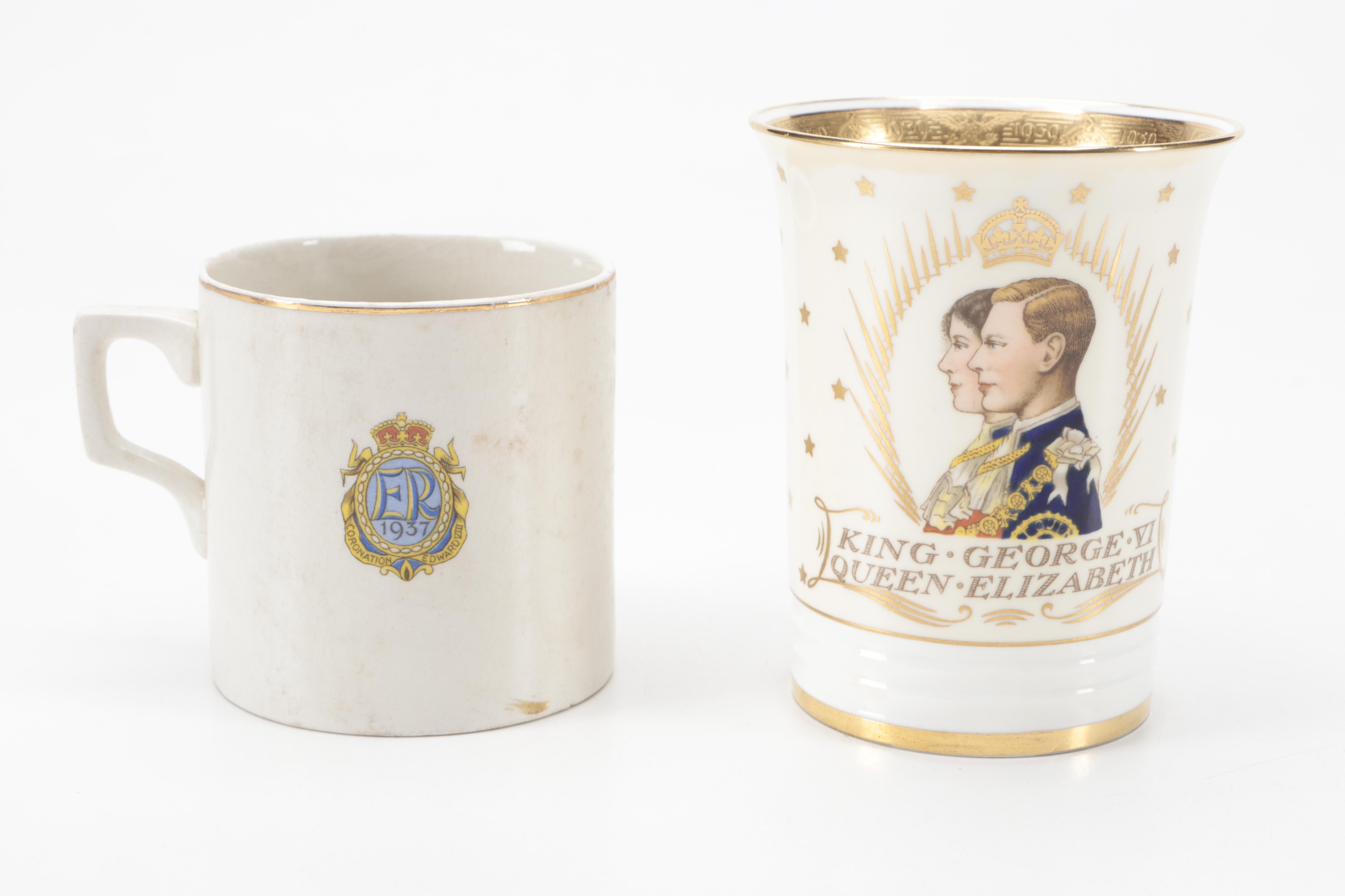 King George VI and Queen Elizabeth Royal Commemoratives and Letter from King