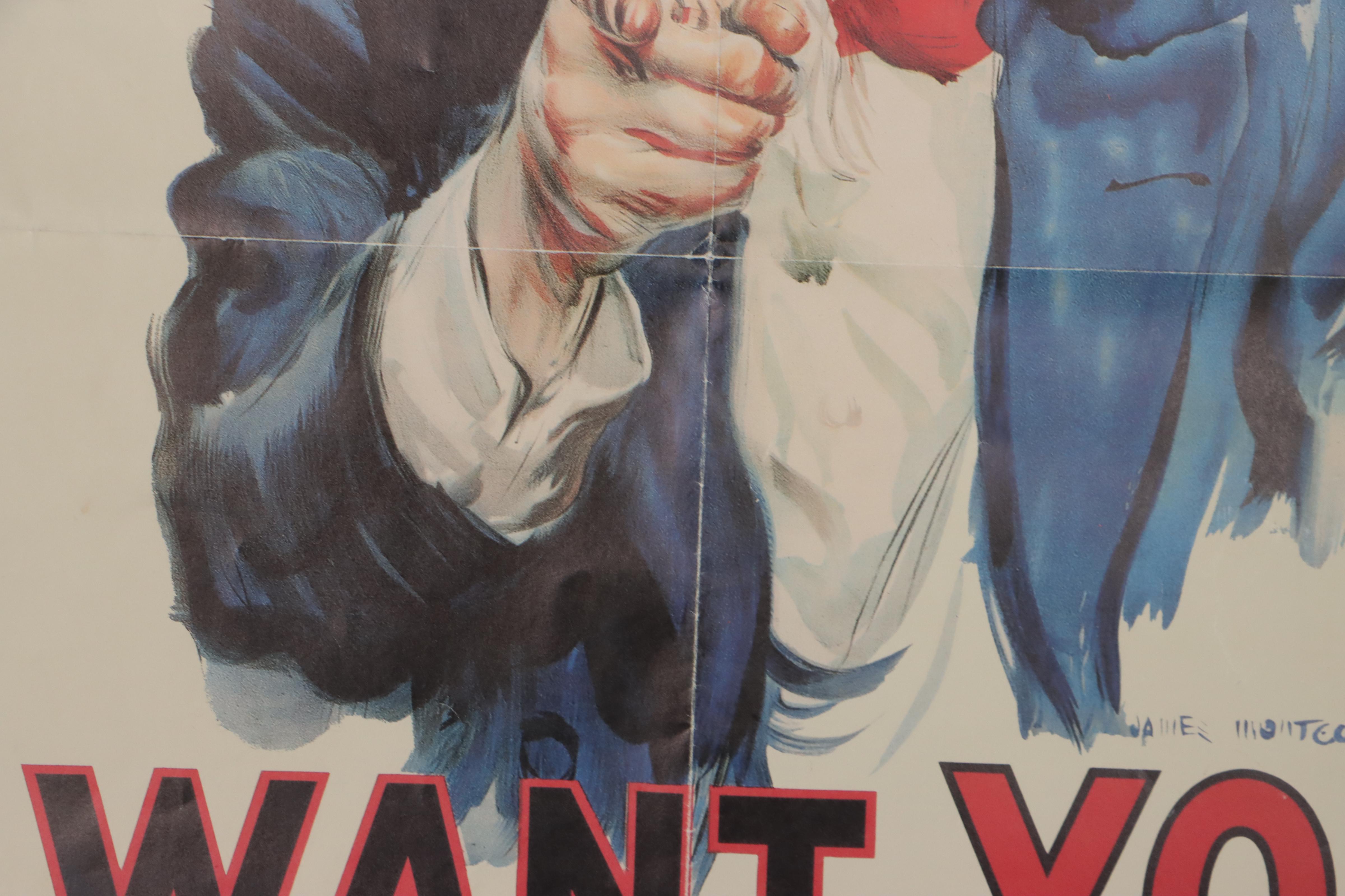 U.S. Army Recruiting Poster After James Montgomery Flagg, 1987