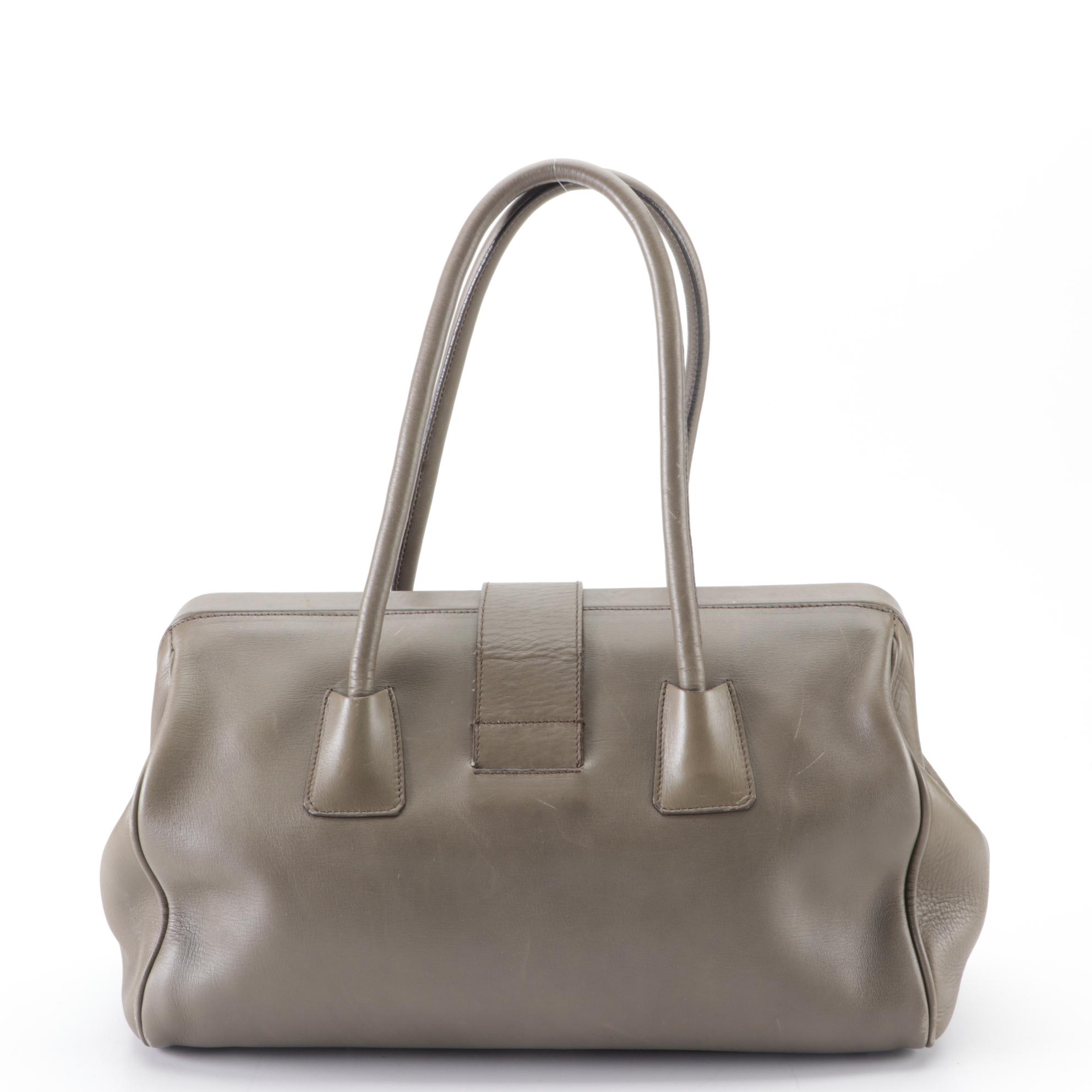 Prada Buckle Doctor's Bag in Smooth Calfskin