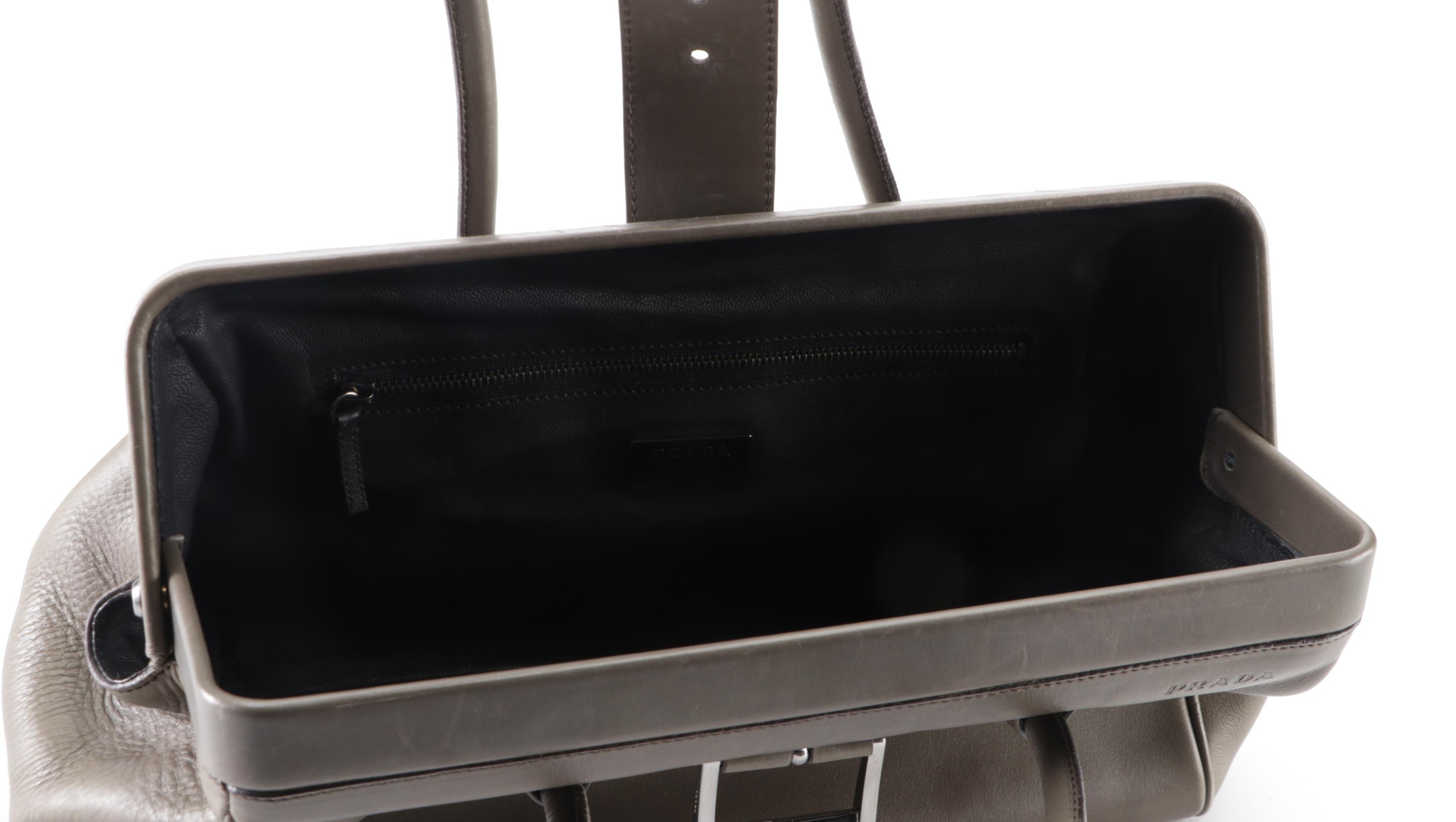 Prada Buckle Doctor's Bag in Smooth Calfskin