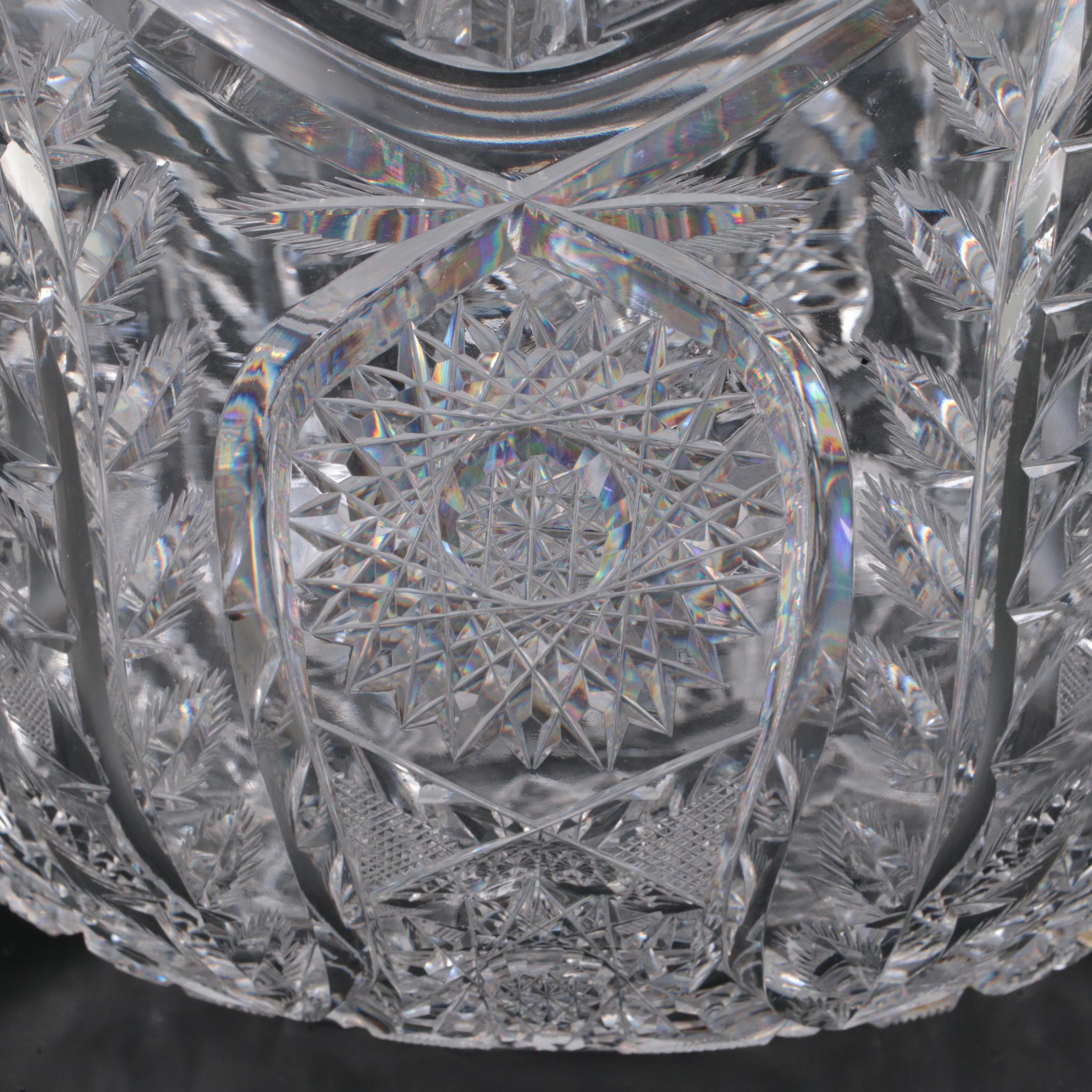 J. D. Bergen Co. "Thistle" American Brilliant Period Cut Glass Punch Bowl