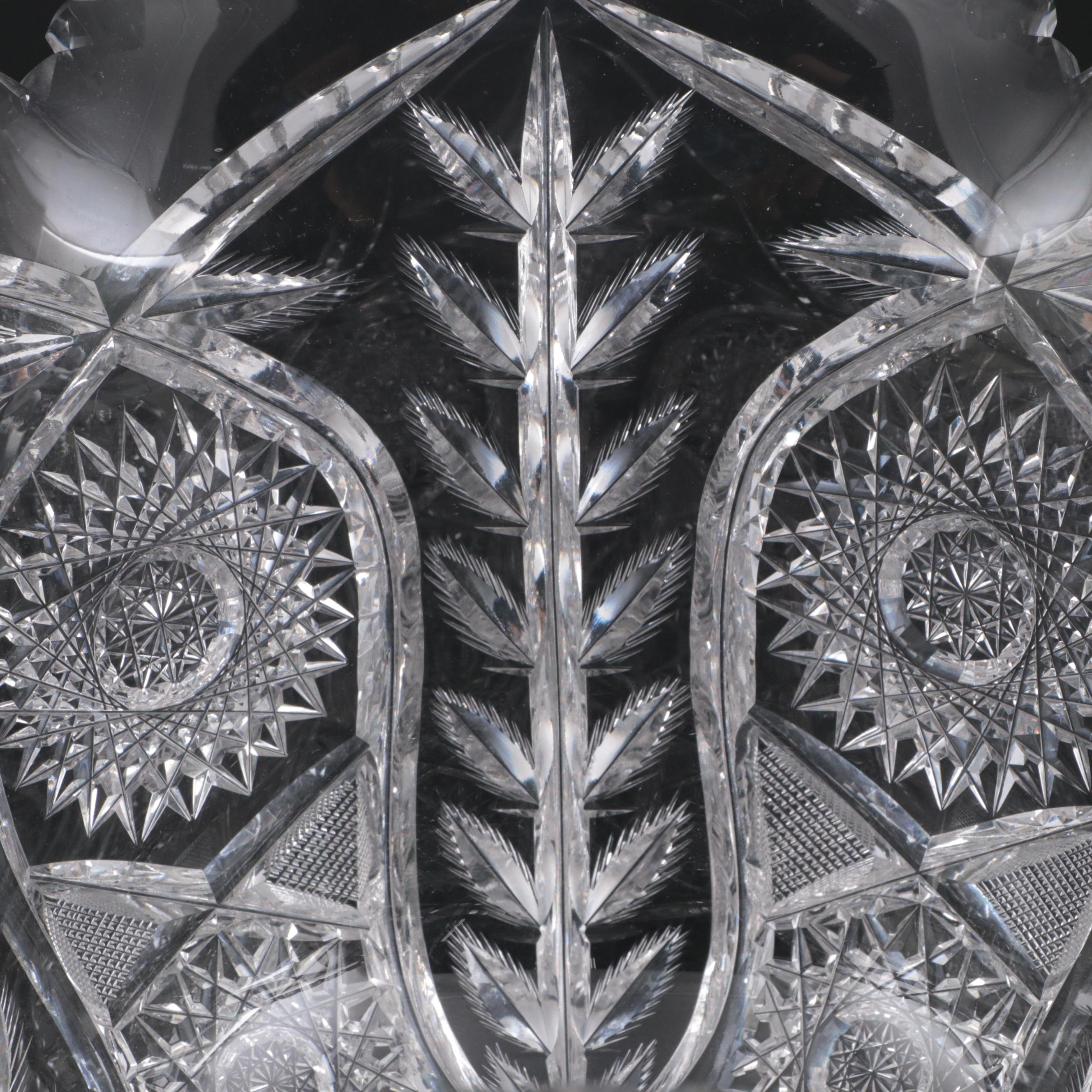 J. D. Bergen Co. "Thistle" American Brilliant Period Cut Glass Punch Bowl