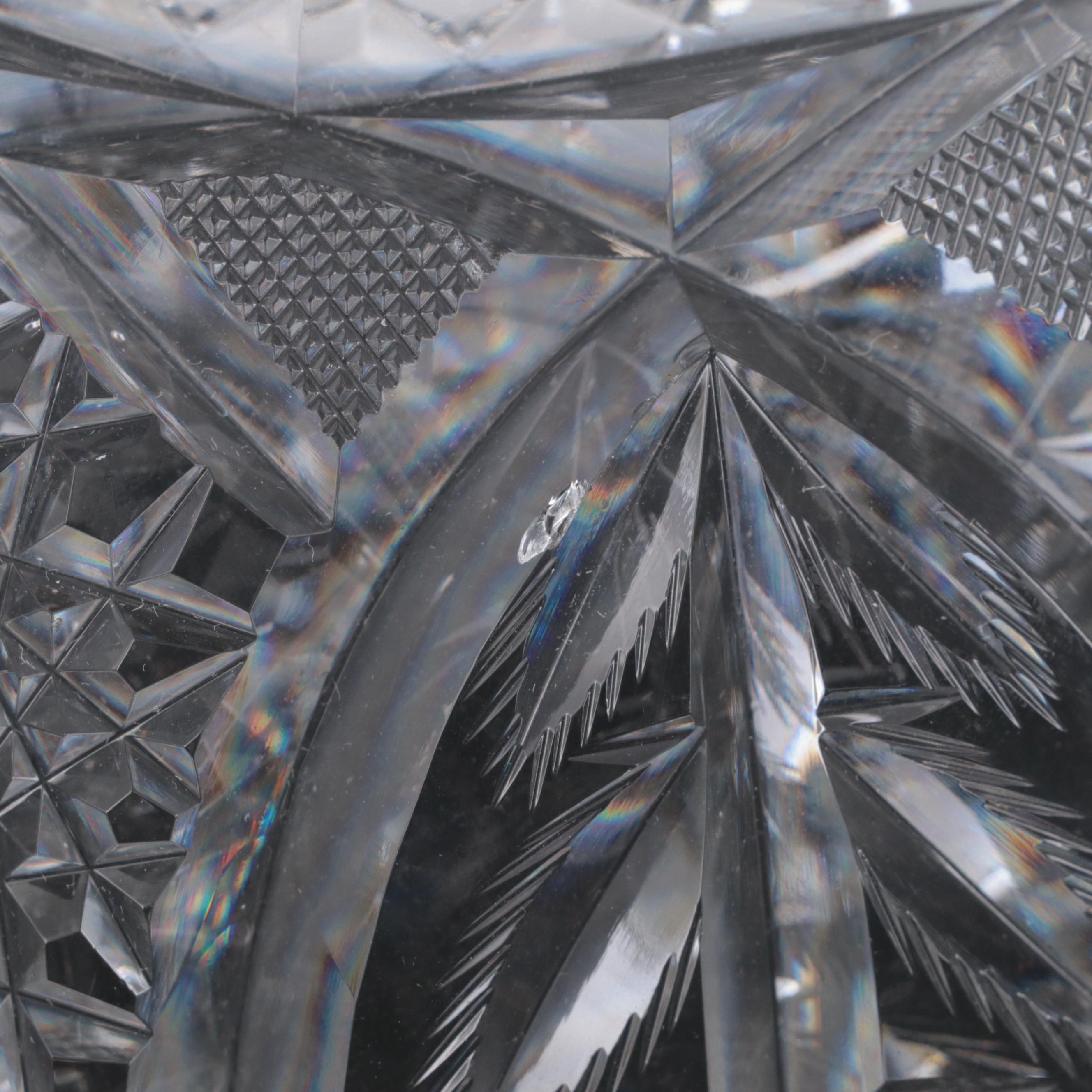 J. D. Bergen Co. "Thistle" American Brilliant Period Cut Glass Punch Bowl