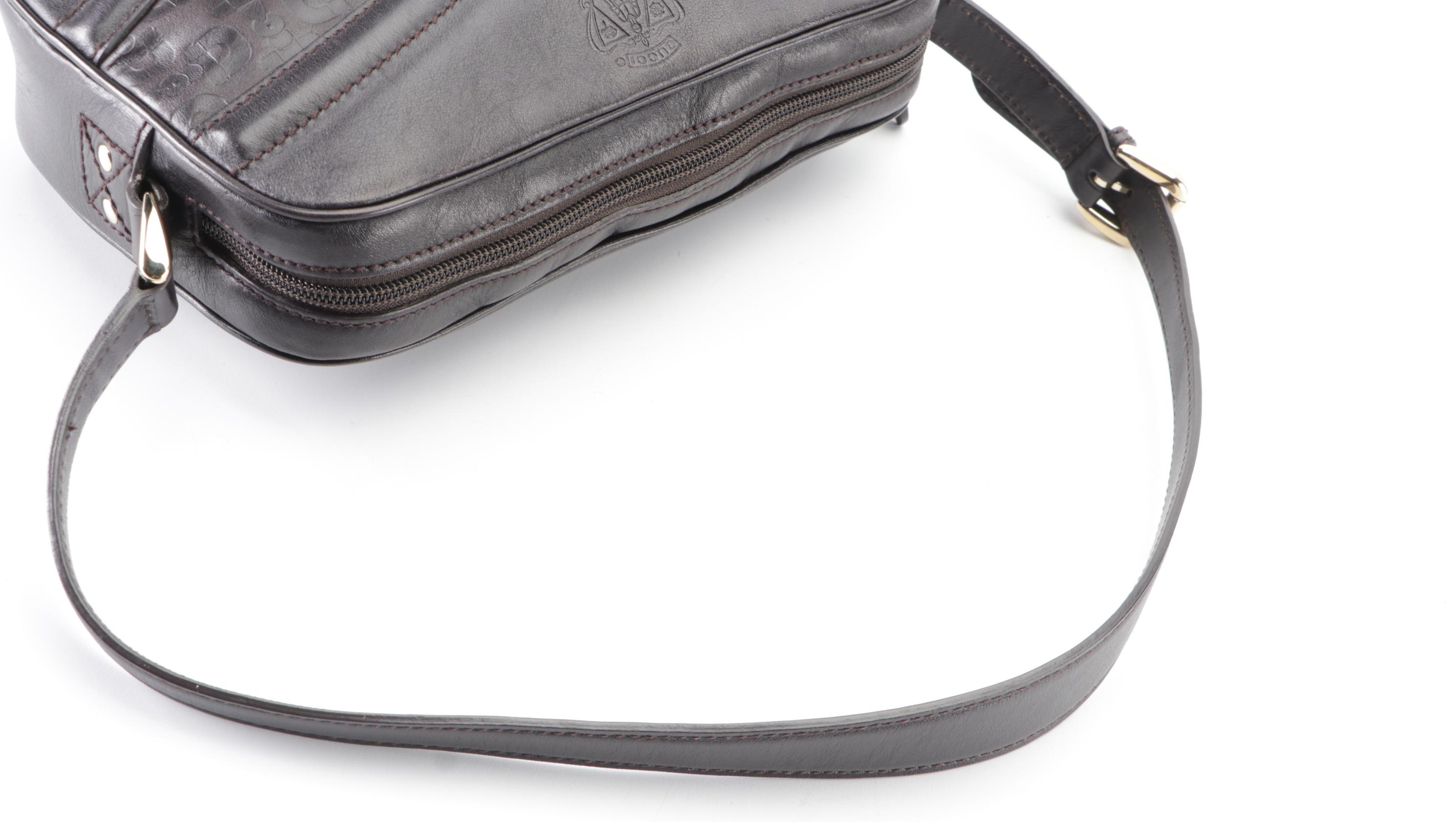 Gucci Shoulder Bag in Horsebit Embossed Leather