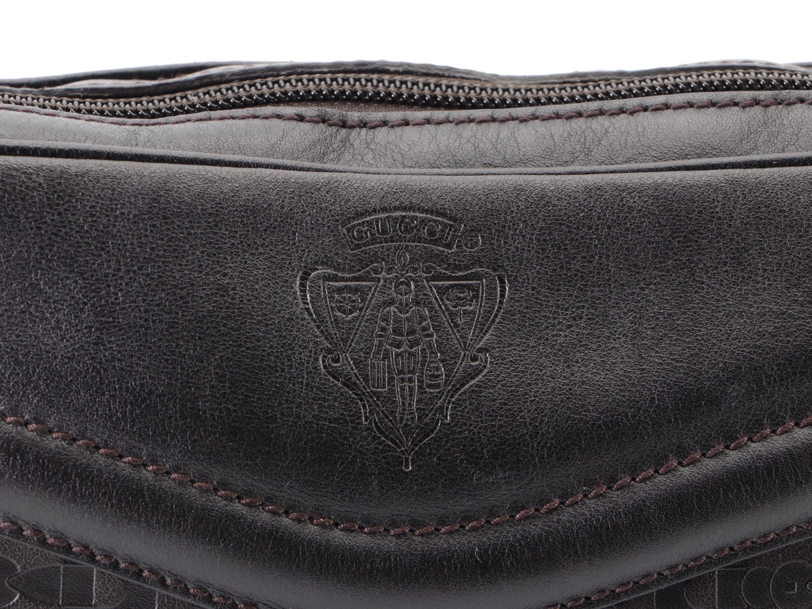 Gucci Shoulder Bag in Horsebit Embossed Leather