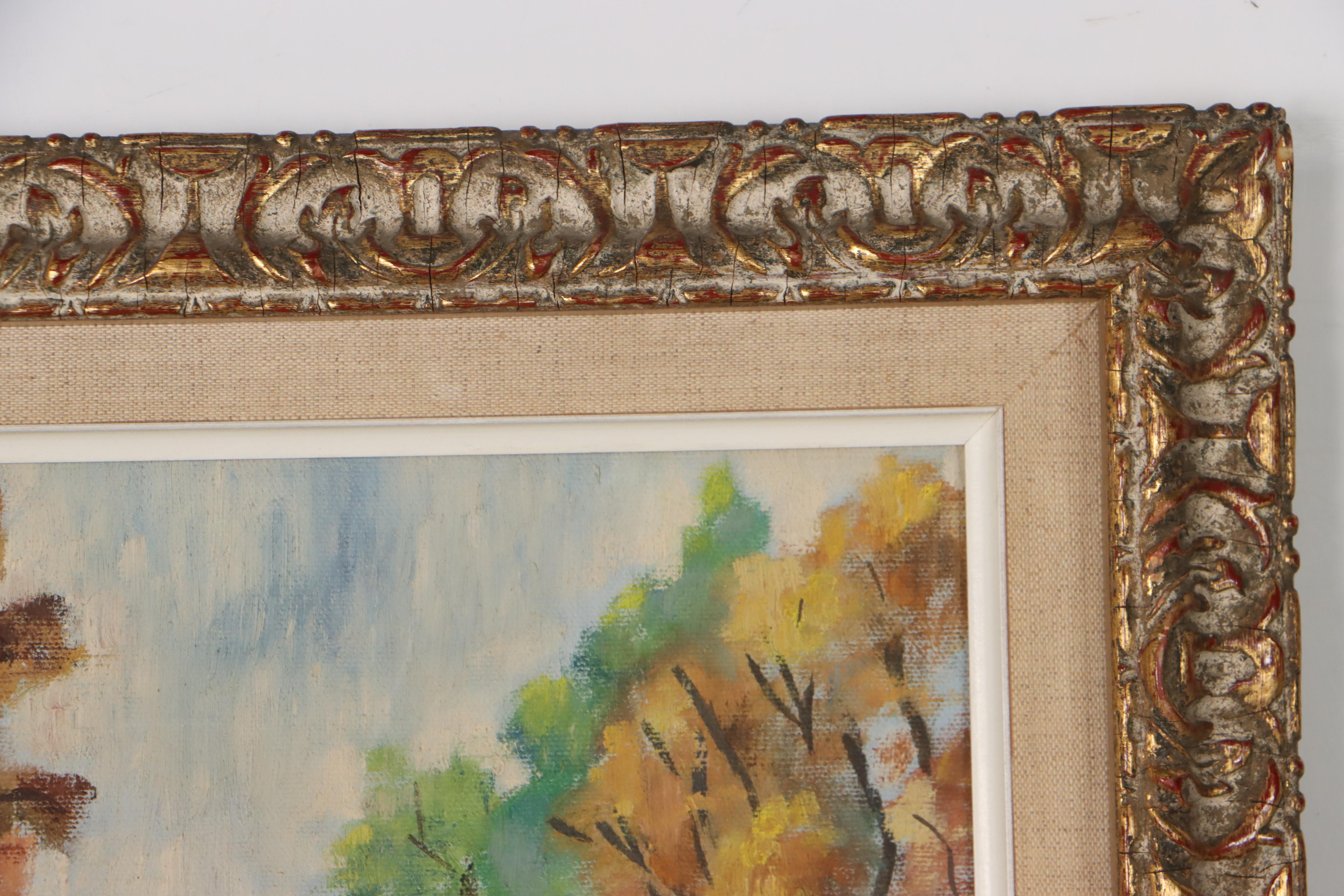 Oil Painting of Landscape With Creek