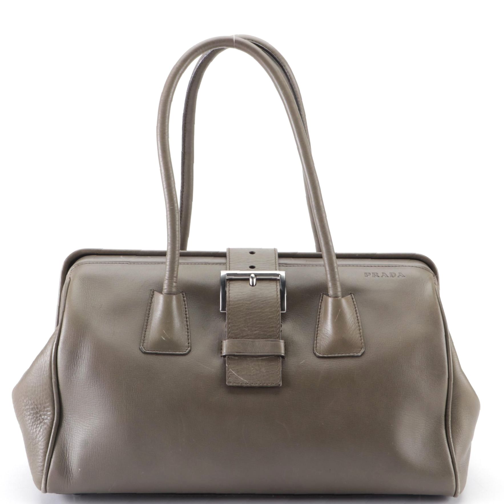 Prada Buckle Doctor's Bag in Smooth Calfskin