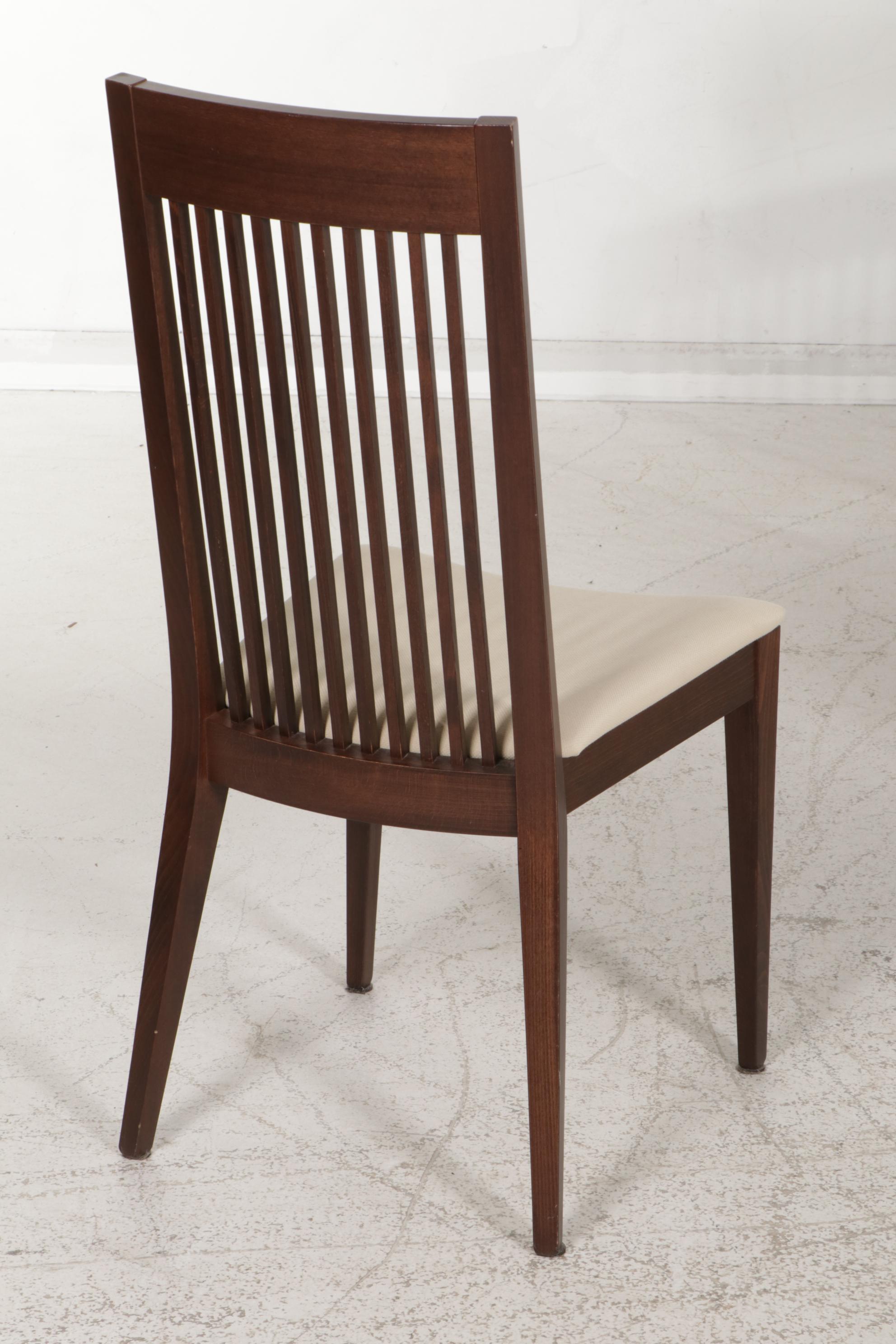 Calligaris Contemporary Glass Top Extendable Dining Table and Six Chairs