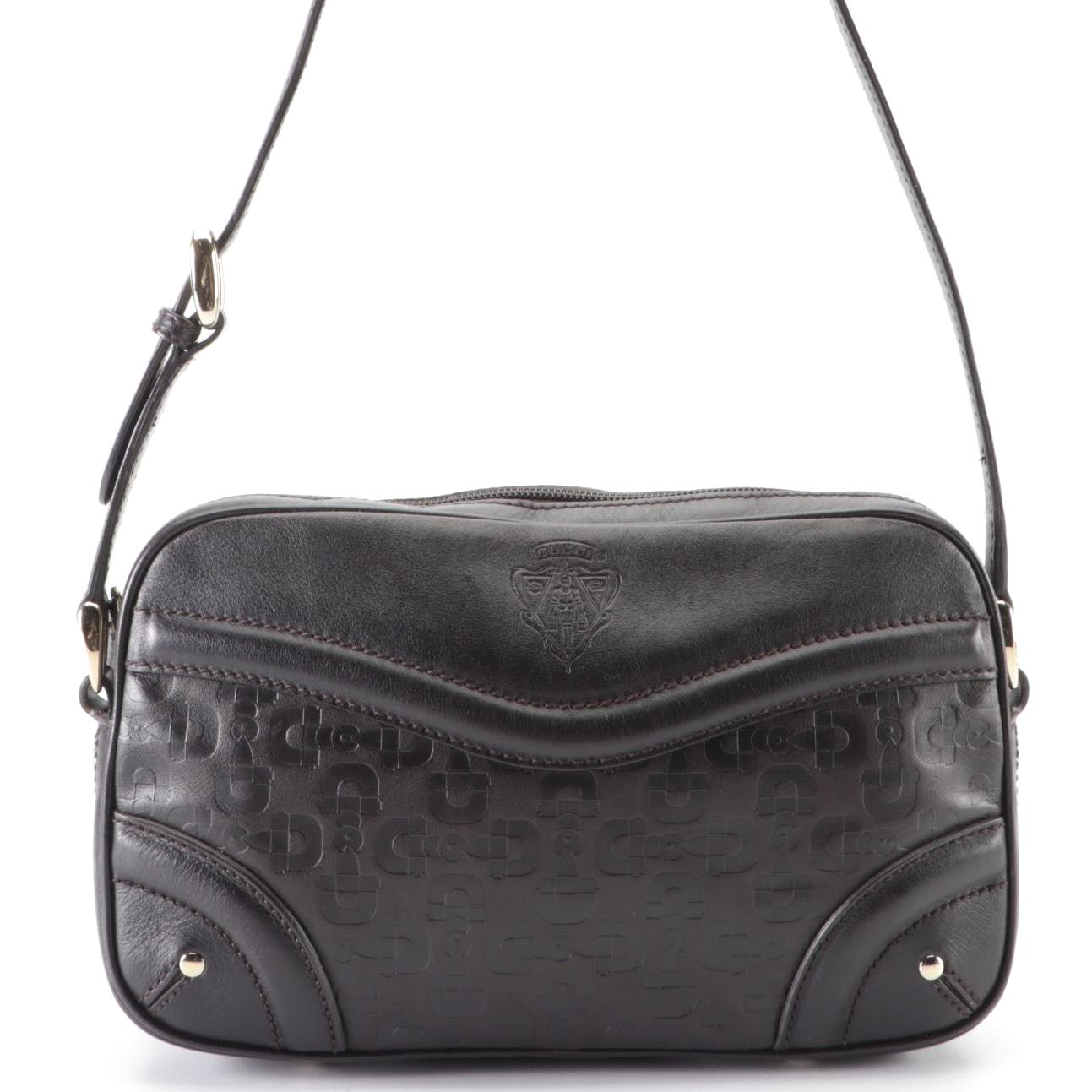 Gucci Shoulder Bag in Horsebit Embossed Leather