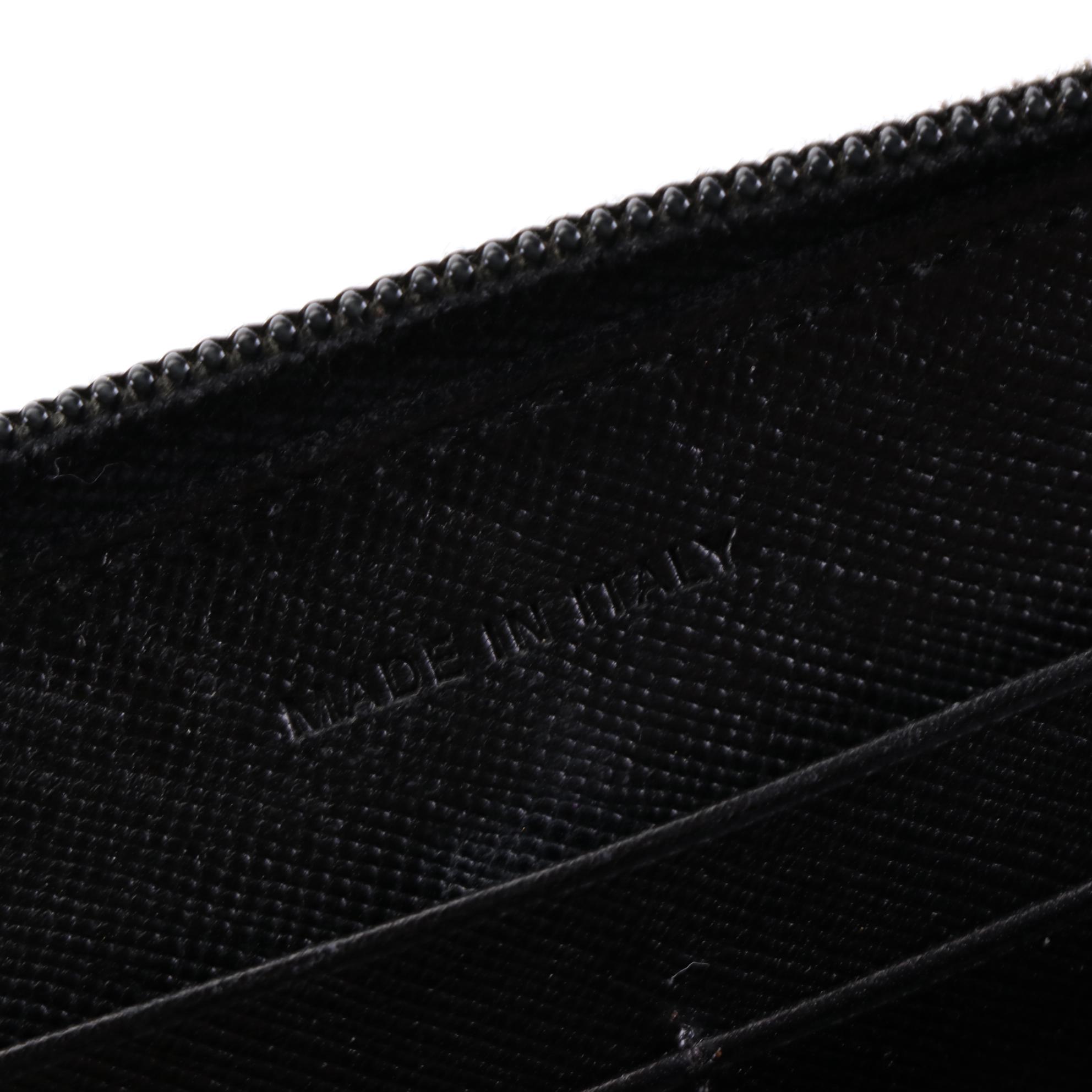Prada Tessuto Zip-Around Wallet in Black Nylon