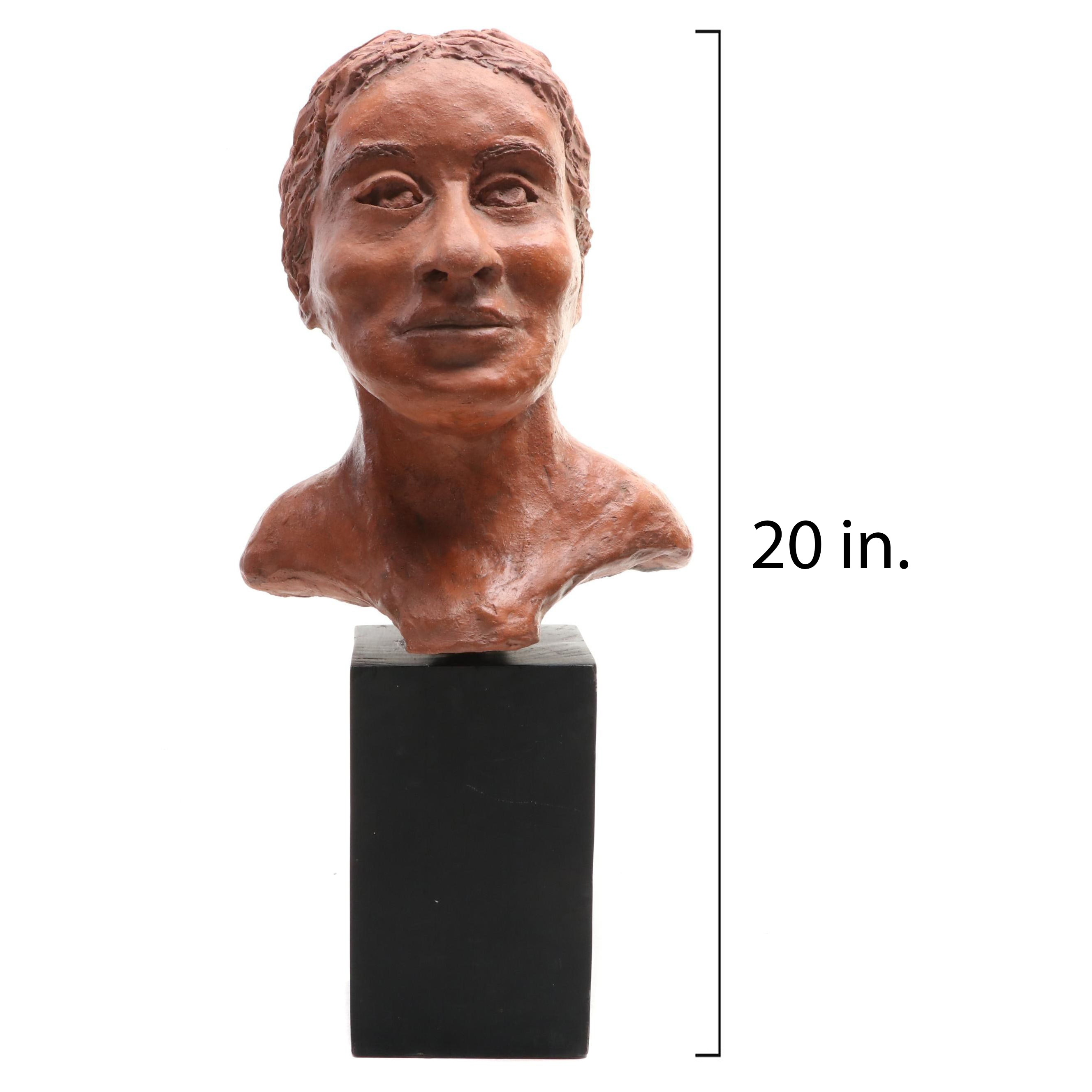 Modeled Clay Female Bust
