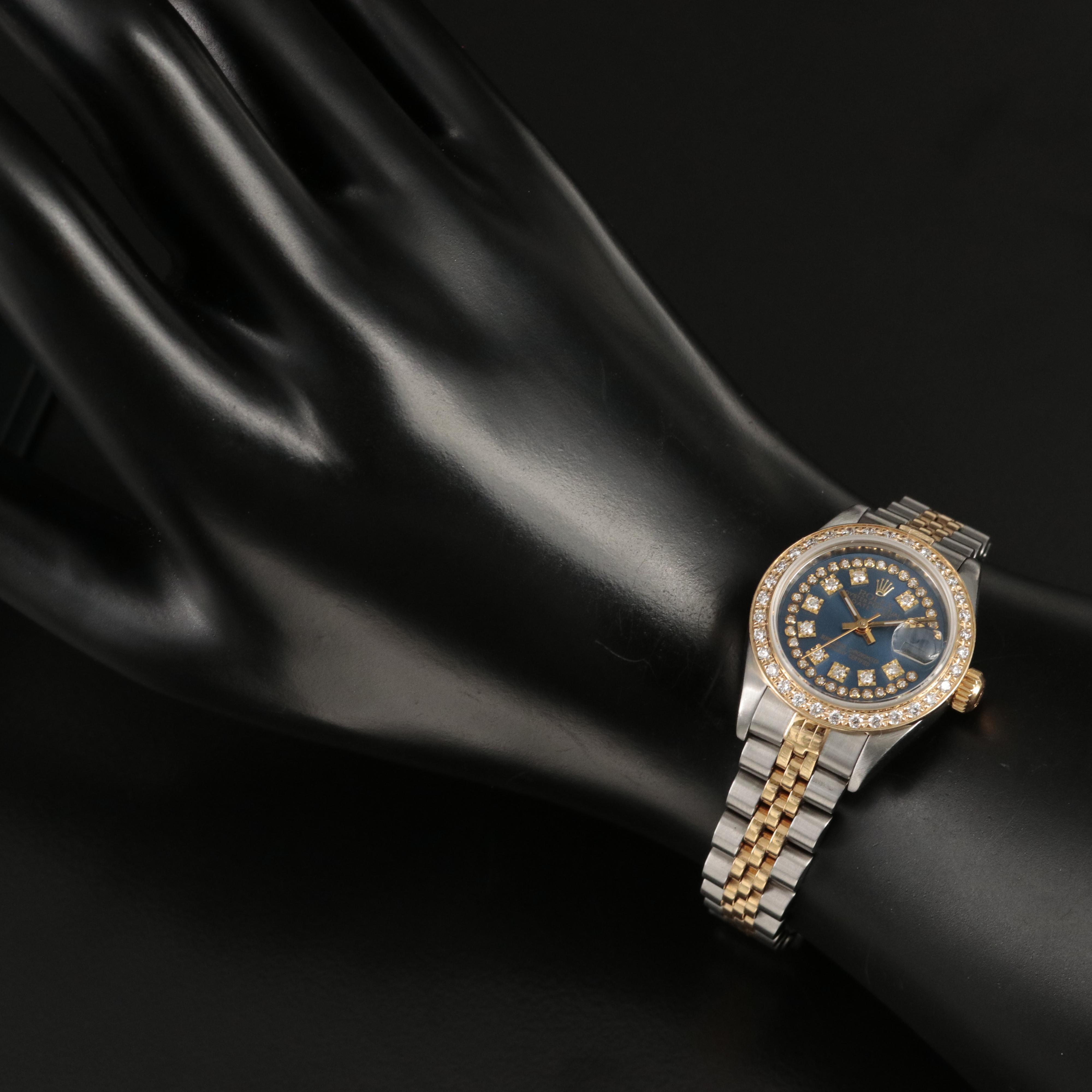 2000 Rolex Diamond Dial and Bezel Datejust Watch