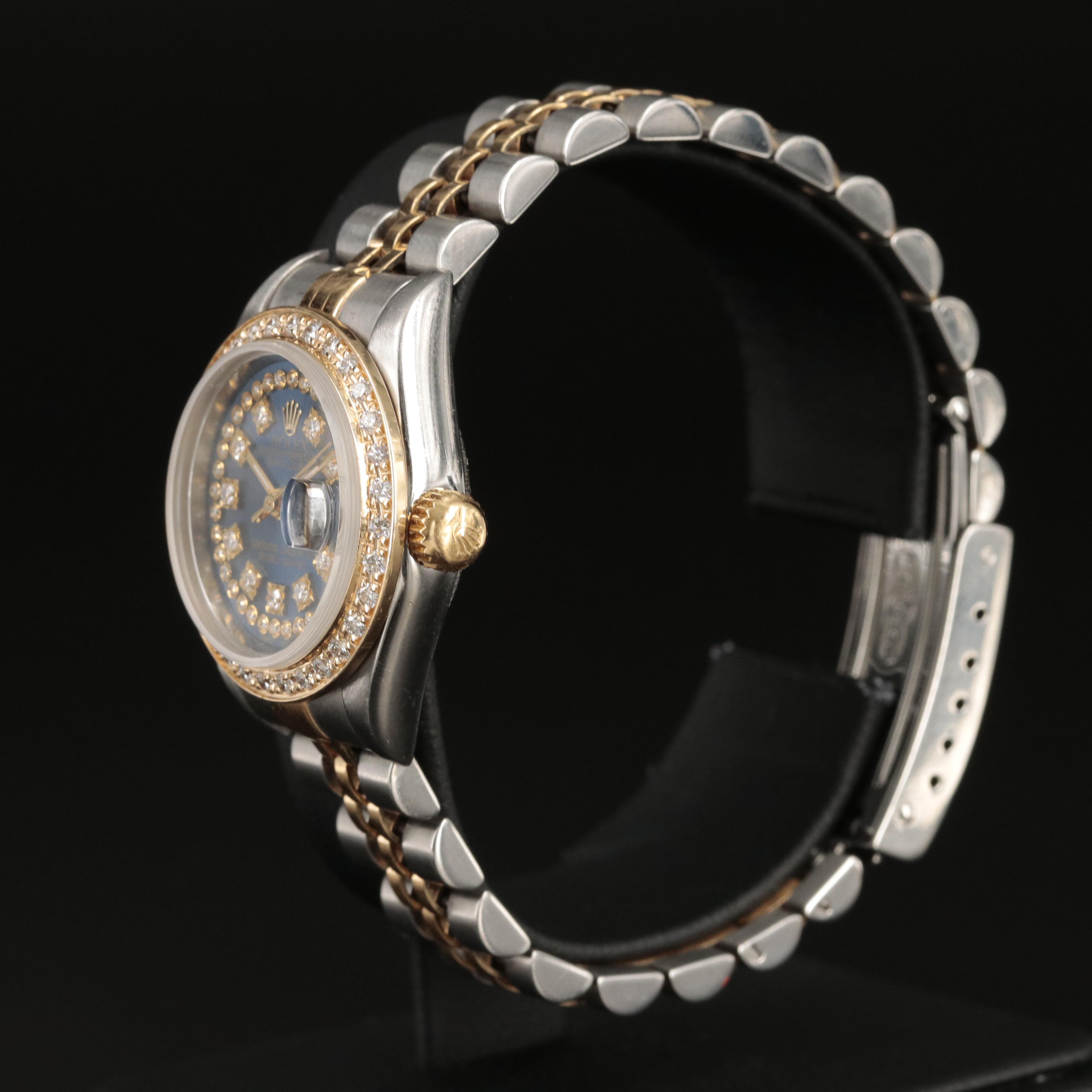 2000 Rolex Diamond Dial and Bezel Datejust Watch