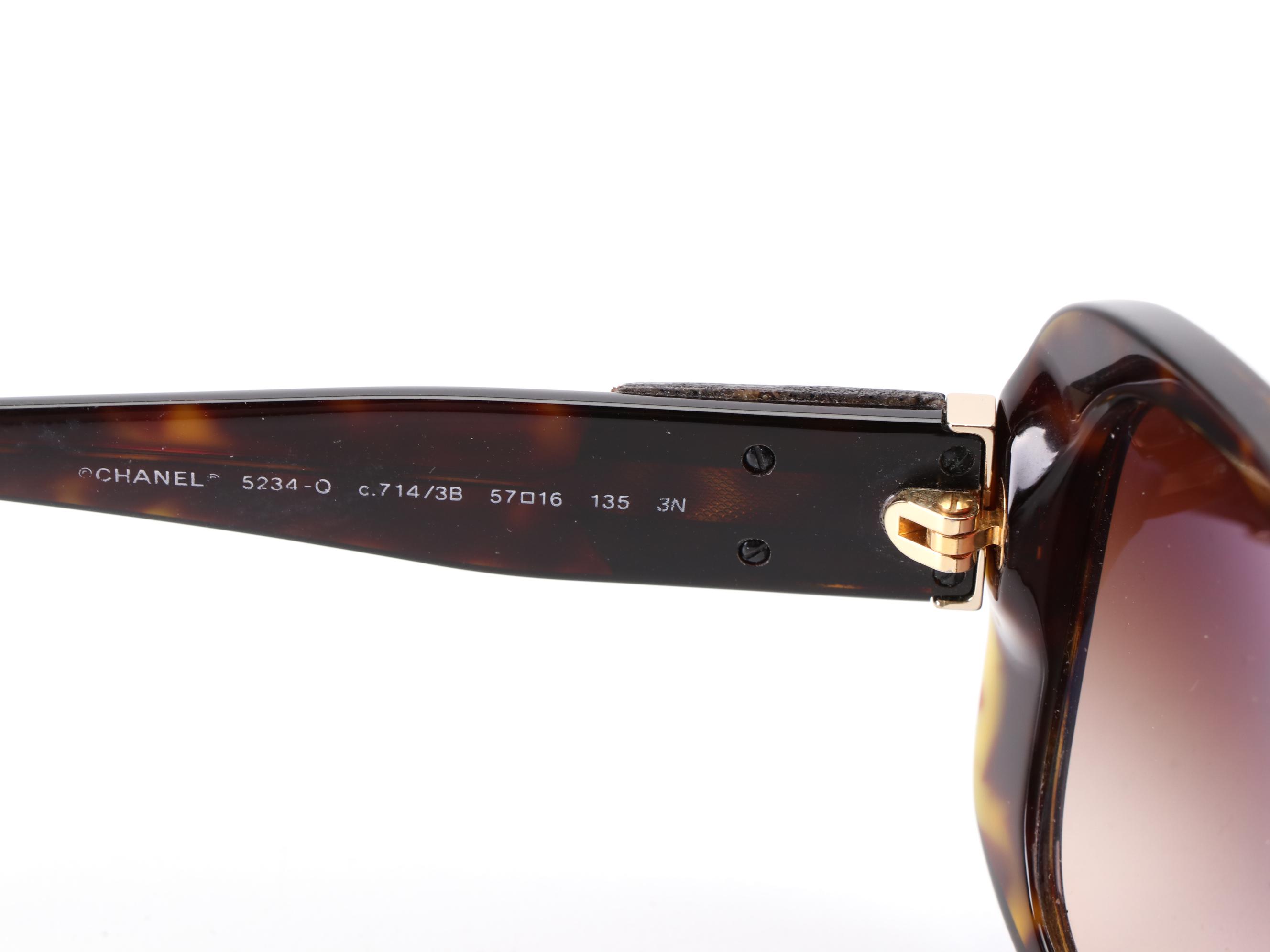 Chanel CC 5234-Q Square Sunglasses with Case