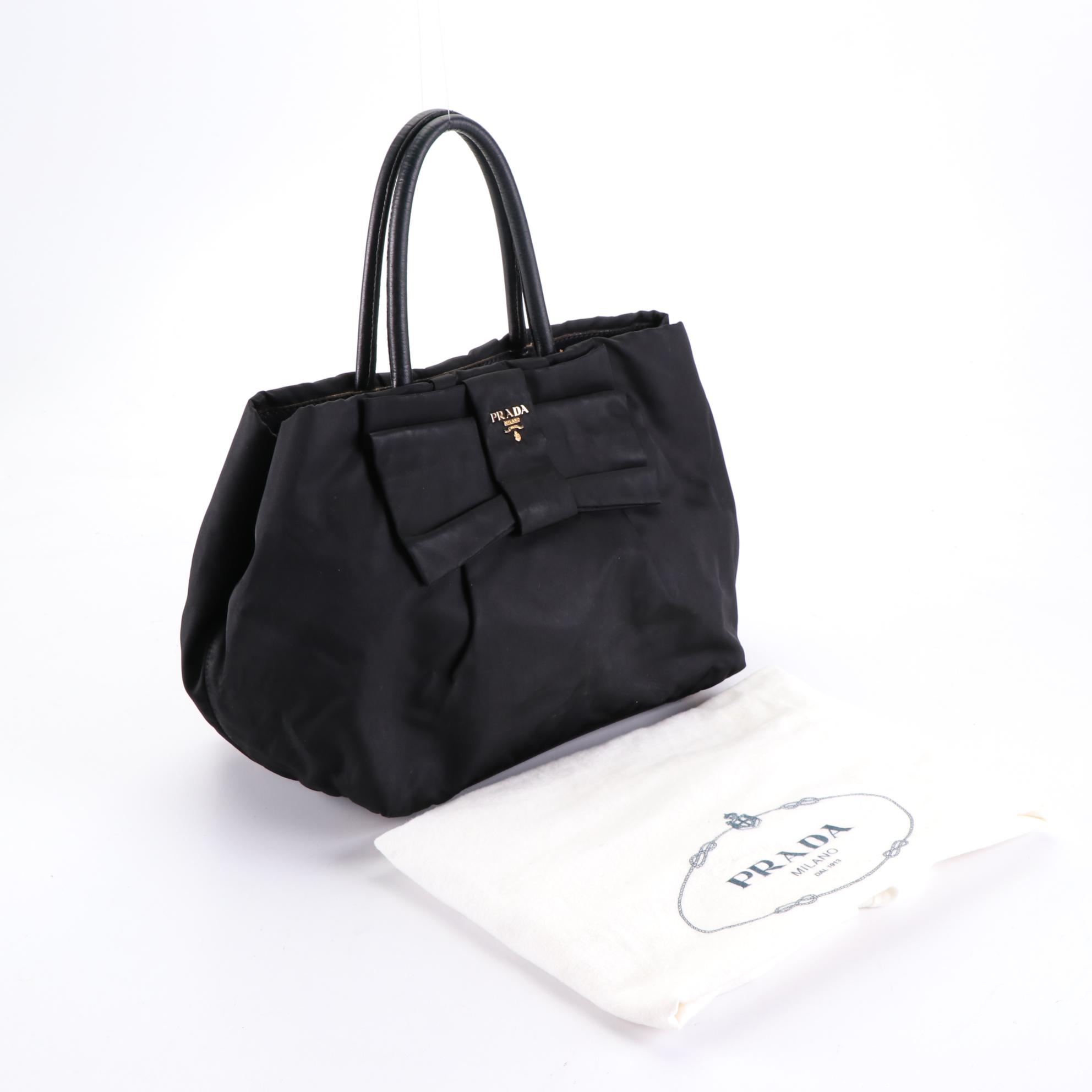 Prada Bow Bag in Tessuto Fiocco Nylon and Leather