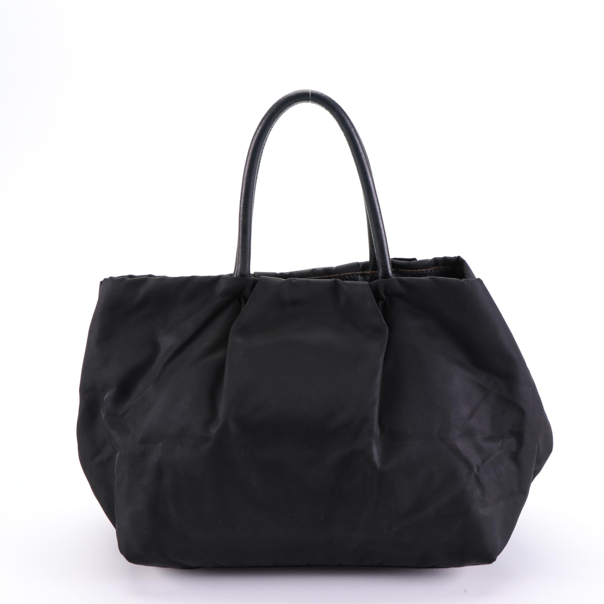 Prada Bow Bag in Tessuto Fiocco Nylon and Leather