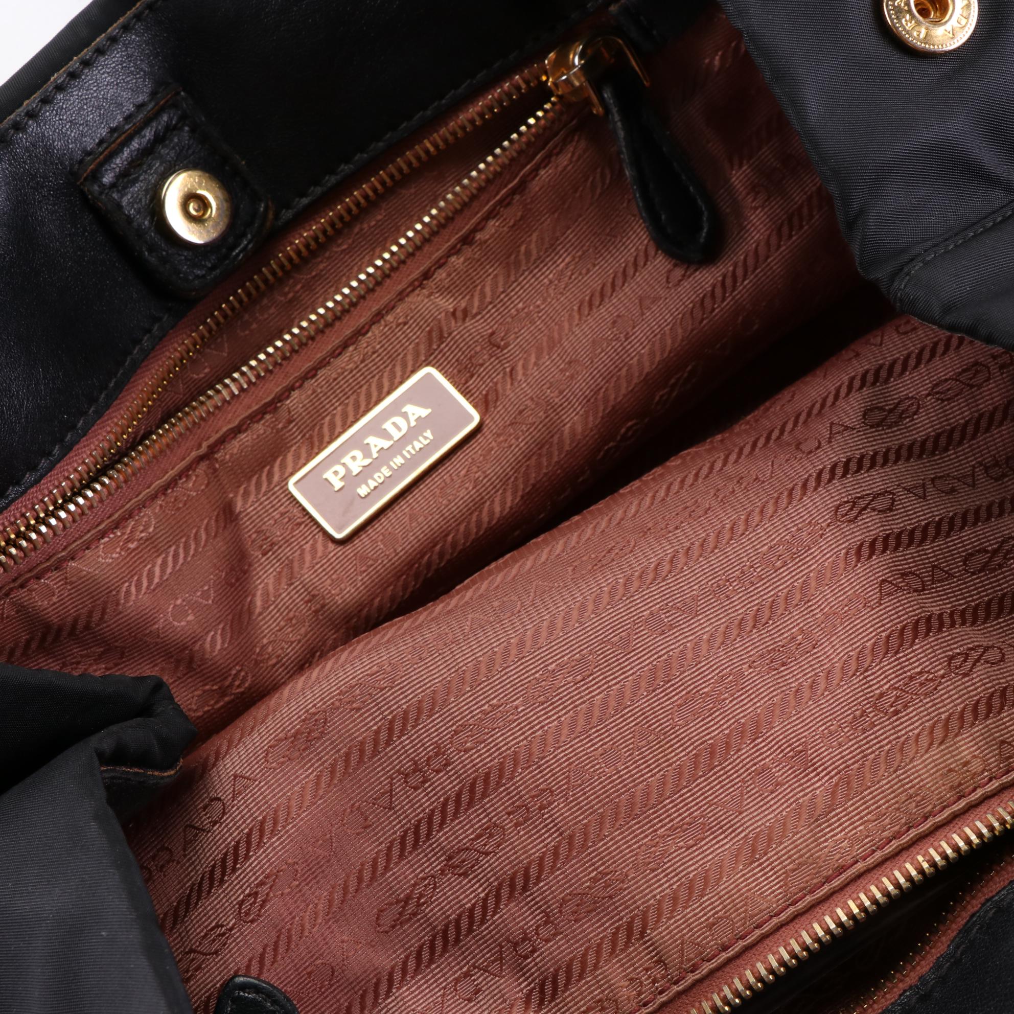 Prada Bow Bag in Tessuto Fiocco Nylon and Leather