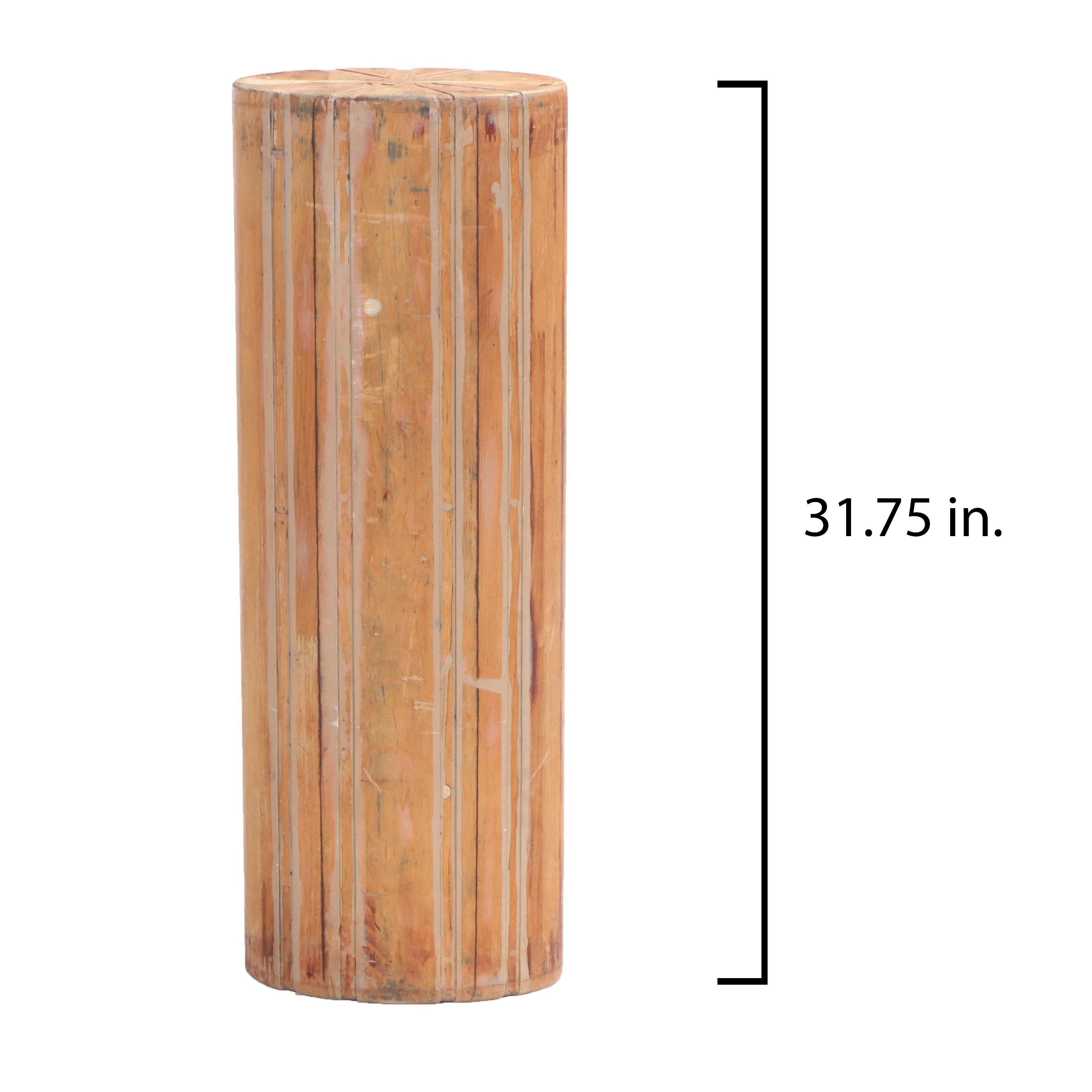 Industrial Style Wood Pedestal