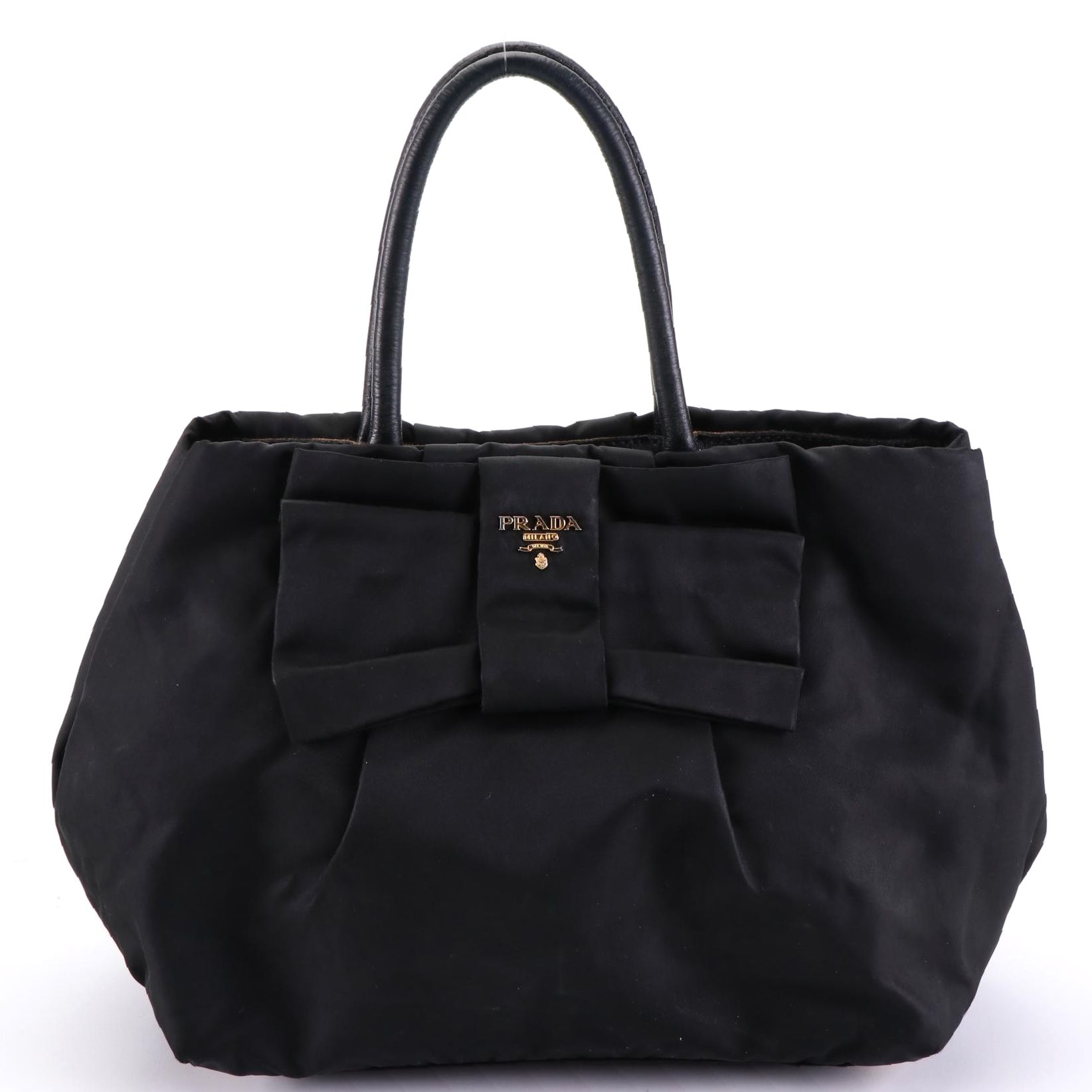 Prada Bow Bag in Tessuto Fiocco Nylon and Leather