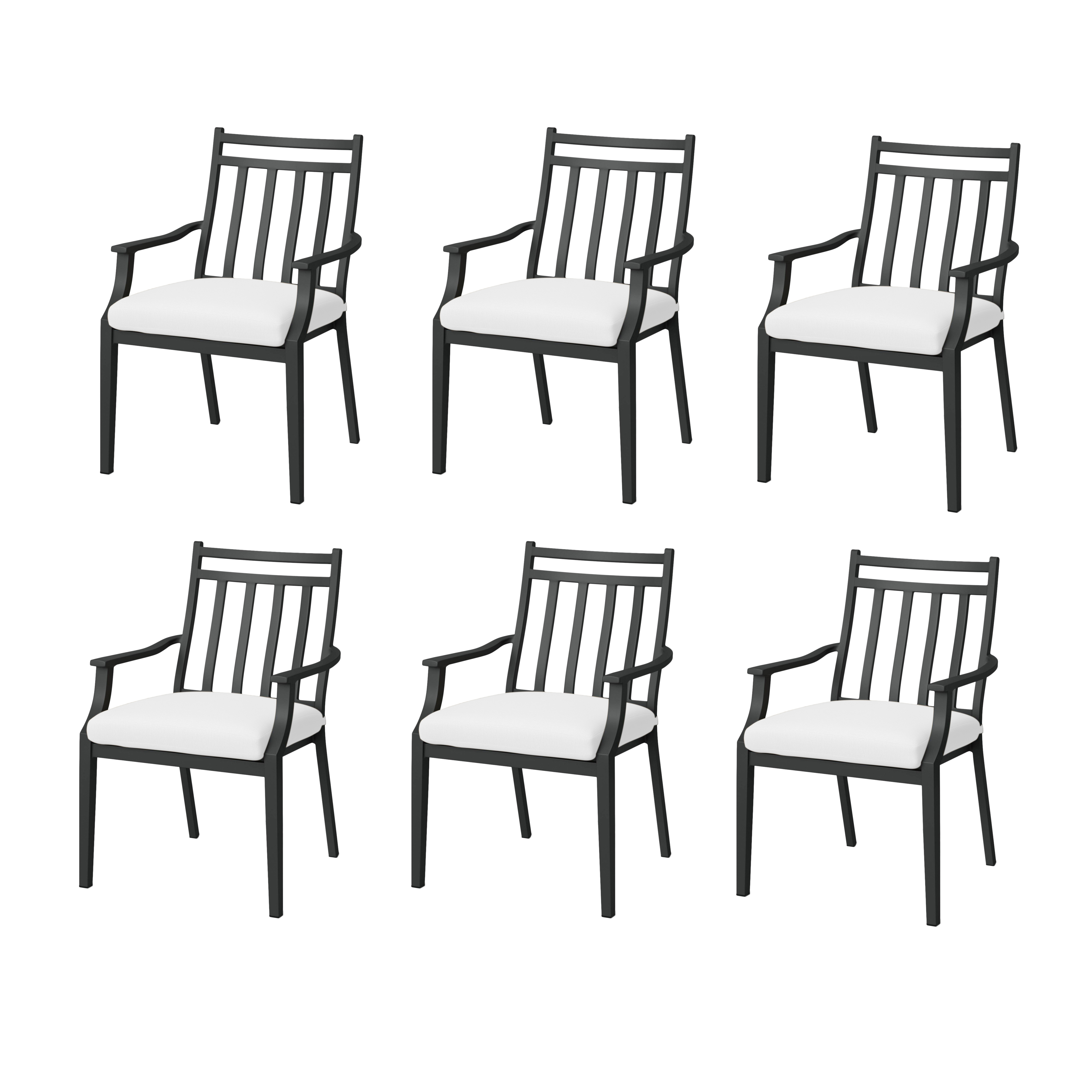 Set of Six Threshold Fairmont Patio Dining Chairs EBTH