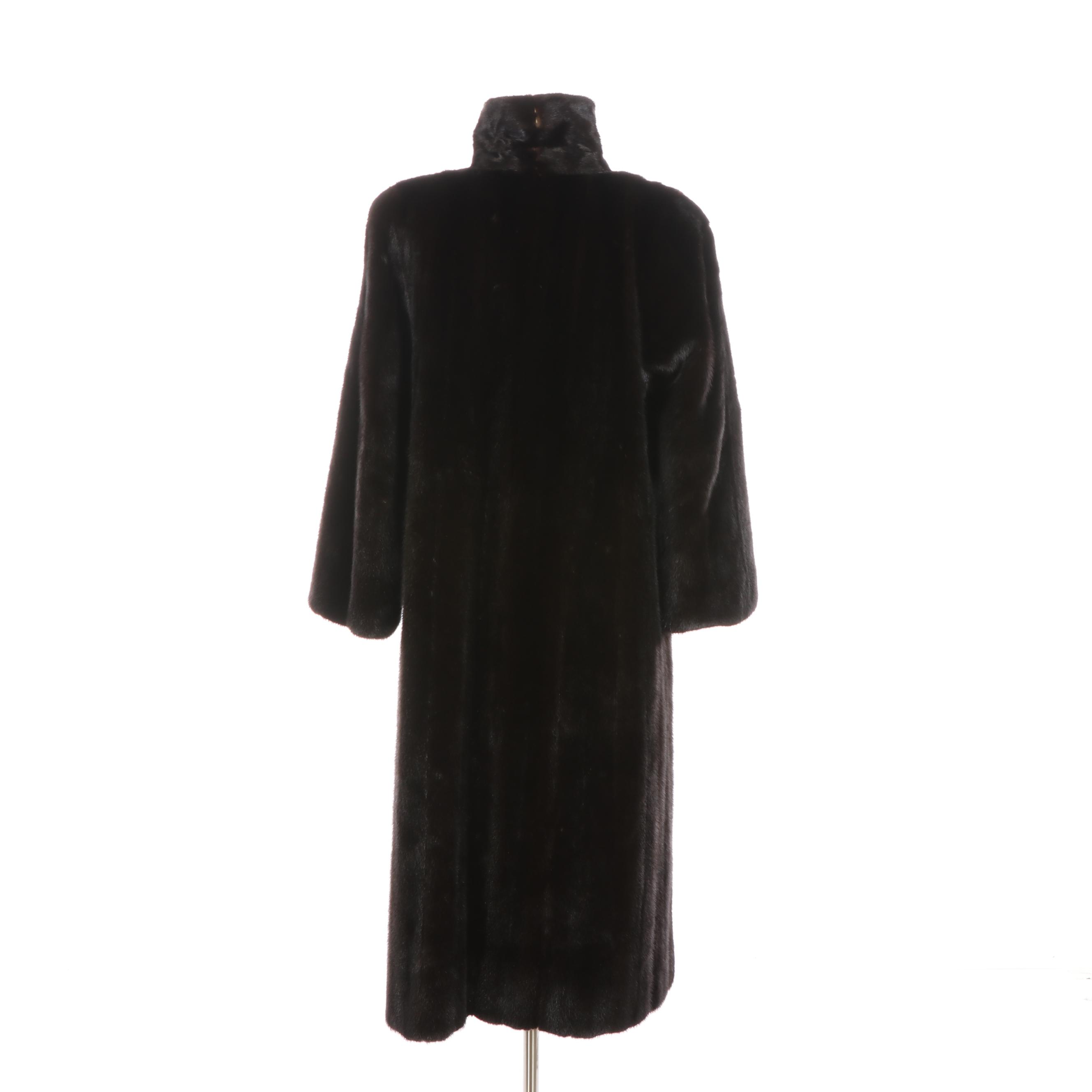 Dark Ranch Mink Fur Coat by Maxine Furs of Westport